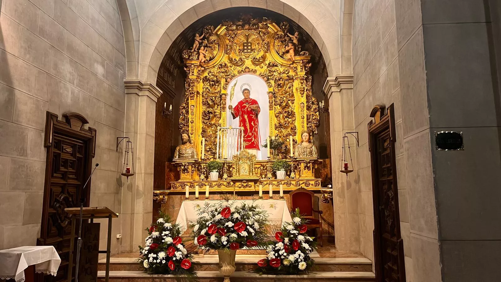 Inauguración de la nueva iluminación de la capilla de San Lorenzo. Foto Mercedes Manterola