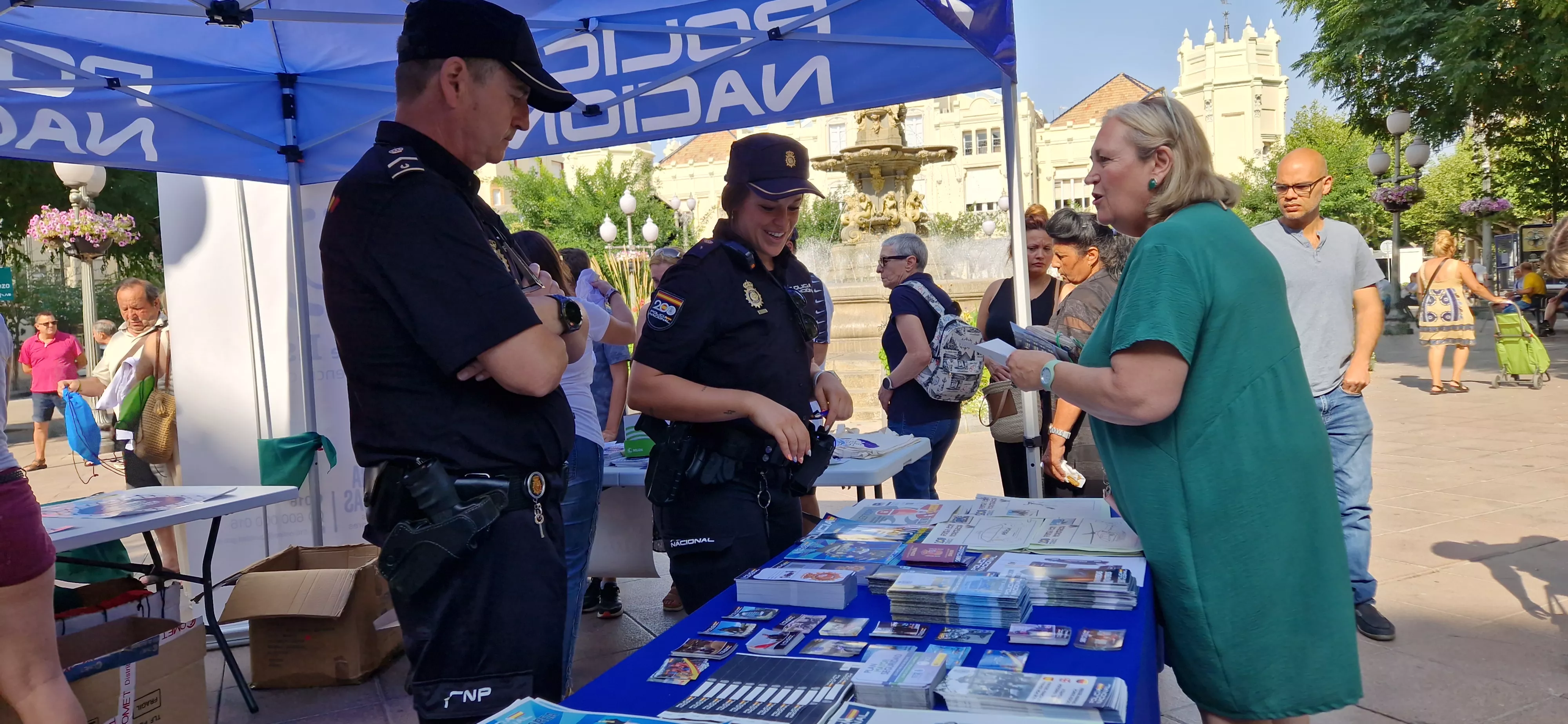 Campaña de San Lorenzo de la Unidad de Violencia sobre la Mujer de Huesca. Foto Myriam Martínez
