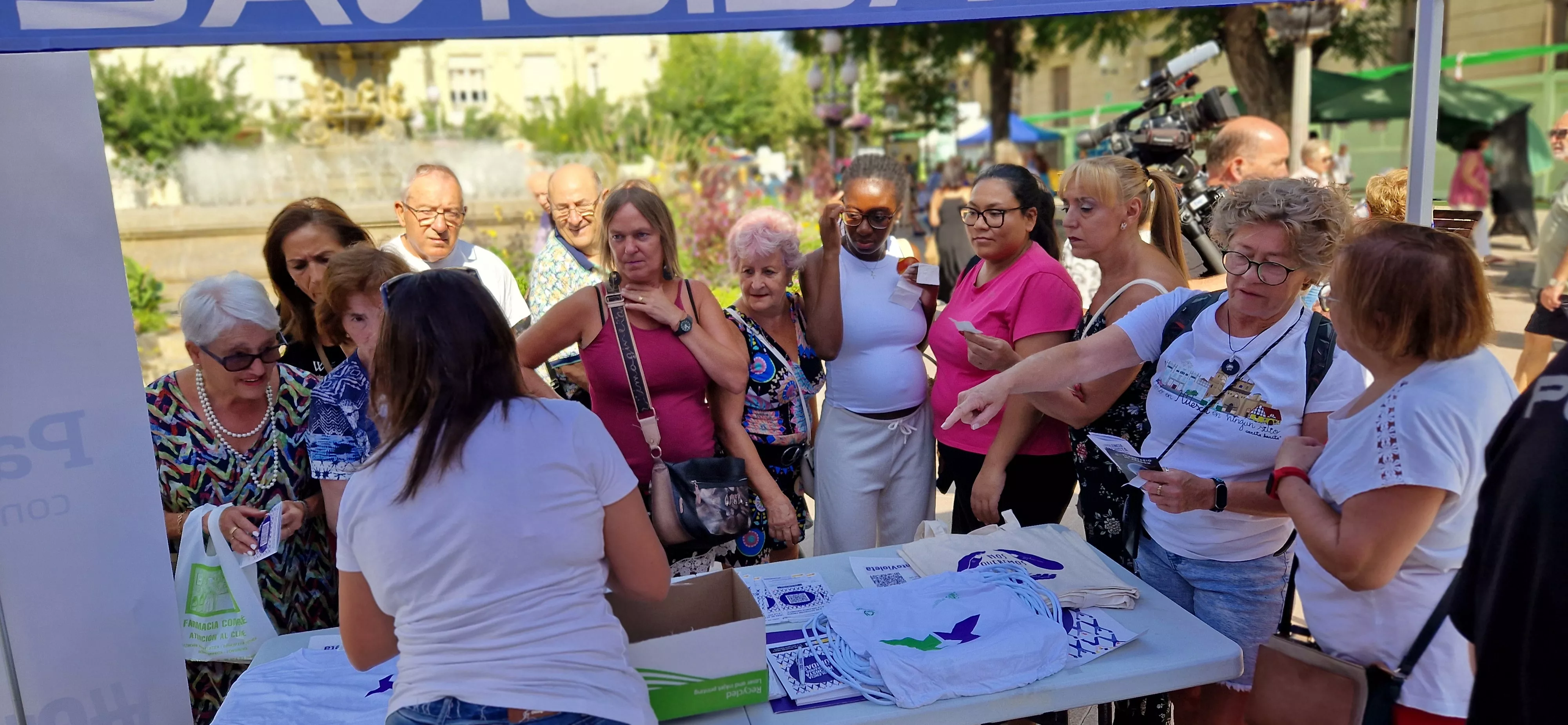 Campaña de San Lorenzo de la Unidad de Violencia sobre la Mujer de Huesca. Foto Myriam Martínez