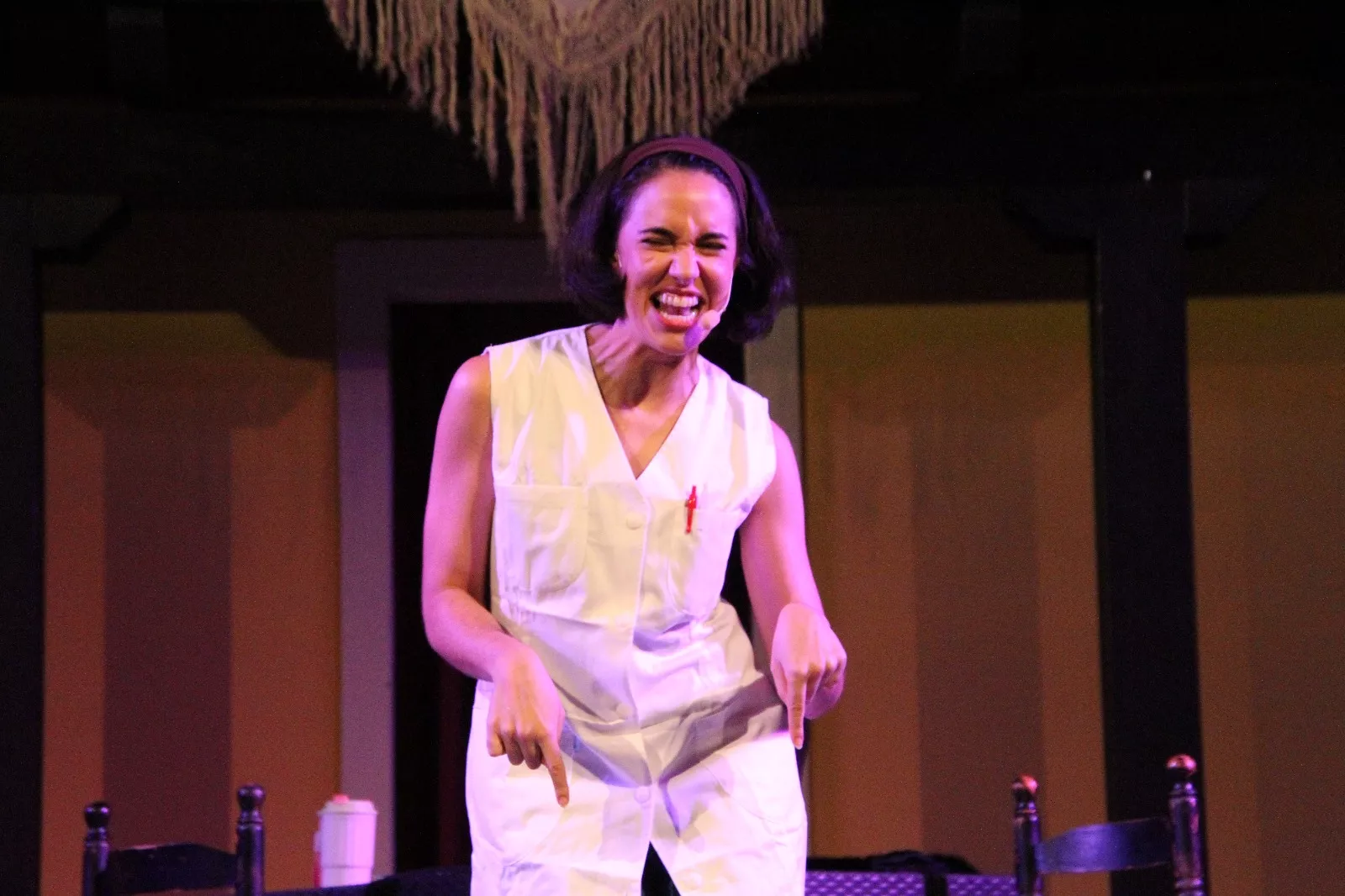 Actuación de Estrella Blanco, María Petri y Víctor Huedo en Robres. Foto Carlos Neofato