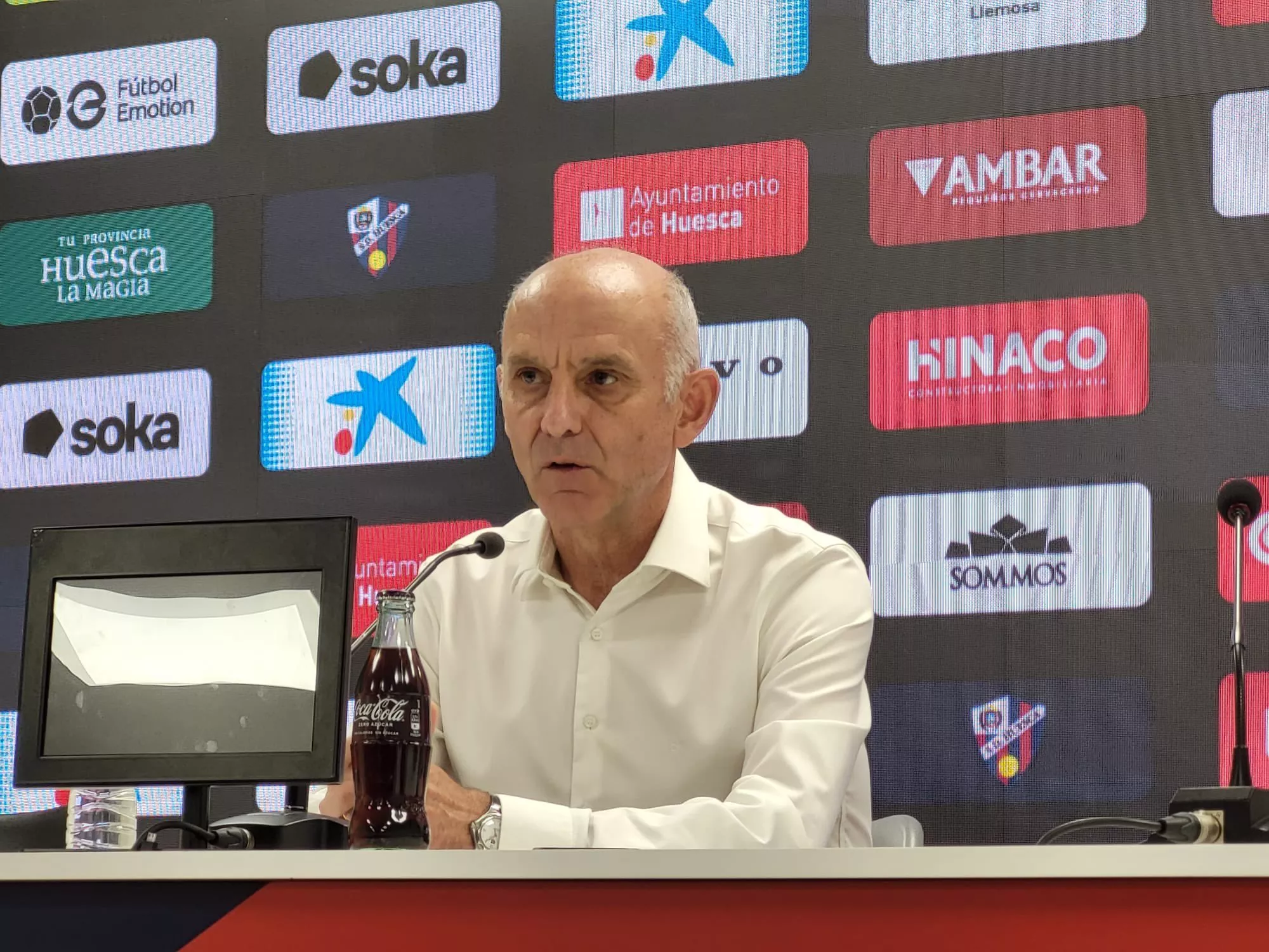 Martín González, este viernes en la presentación de Hugo Pérez. Foto: Adri Mora