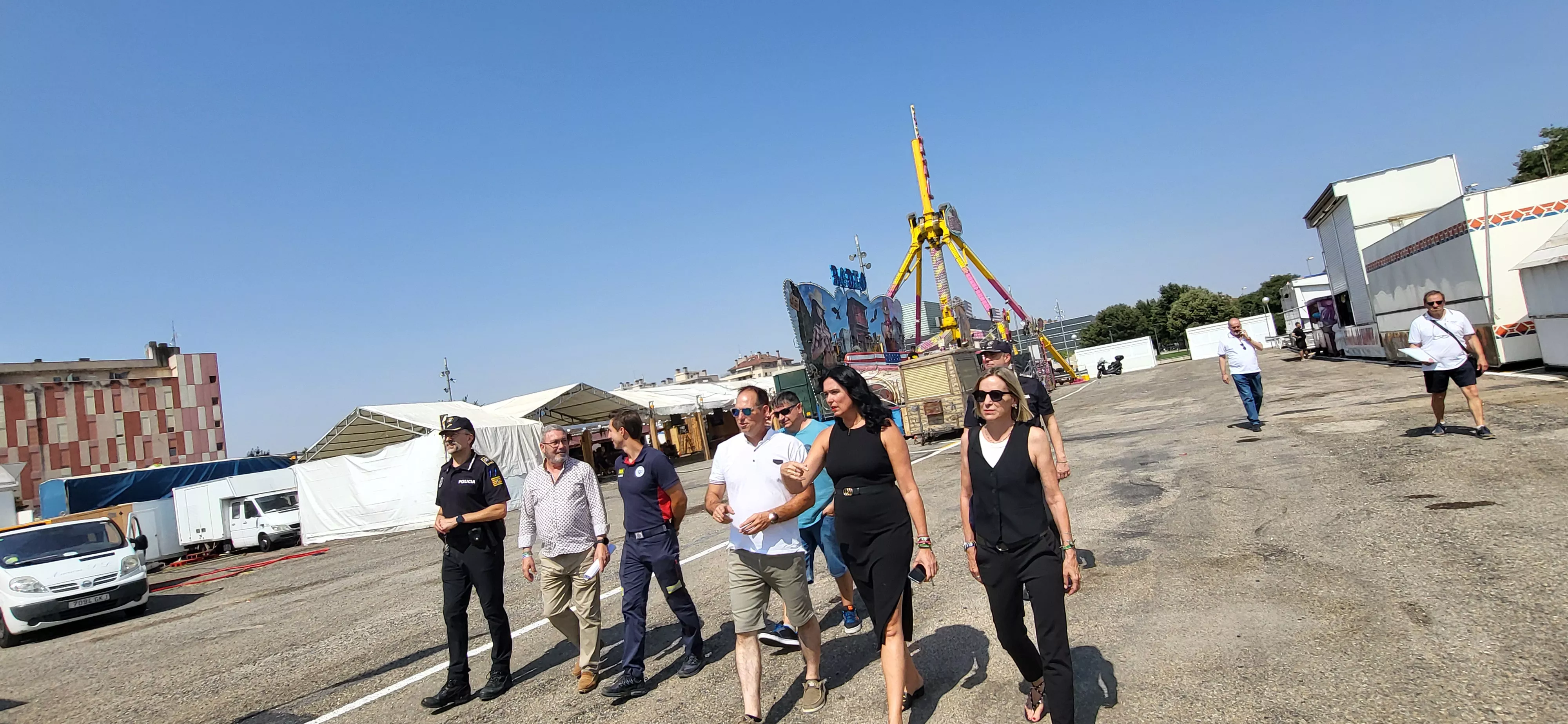 Visita al recinto ferial de Huesca antes de su apertura. Foto Mercedes Manterola