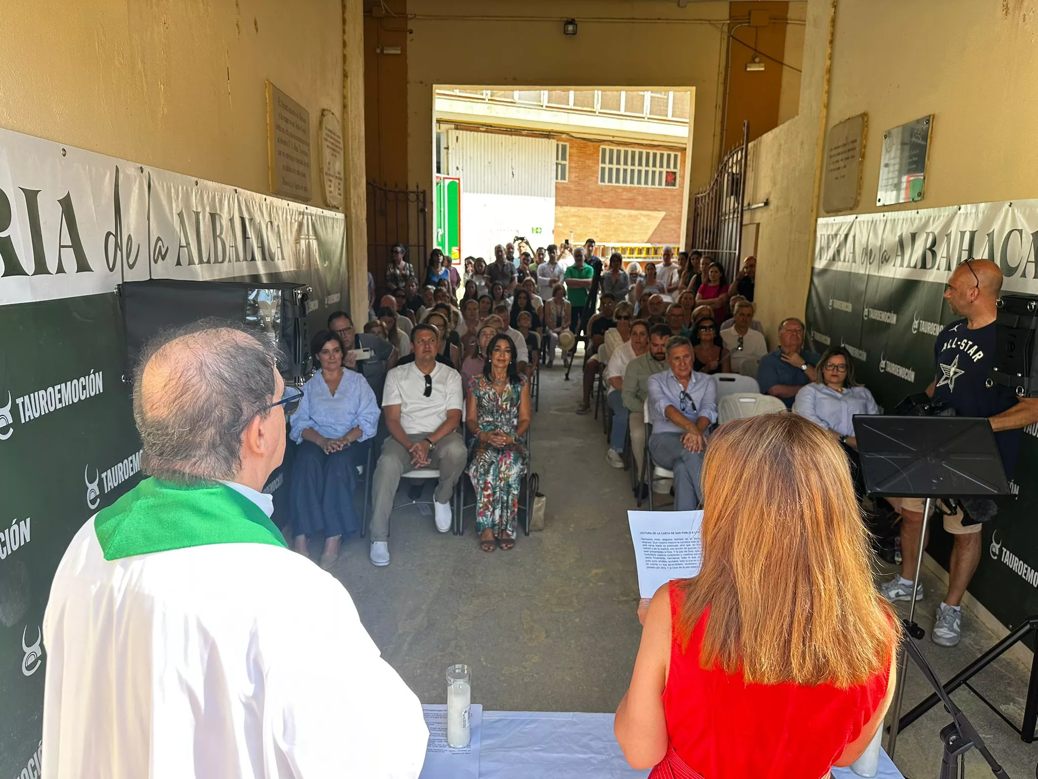 Misa en la Plaza de Toros de Huesca por la Feria Taurina de La Albahaca