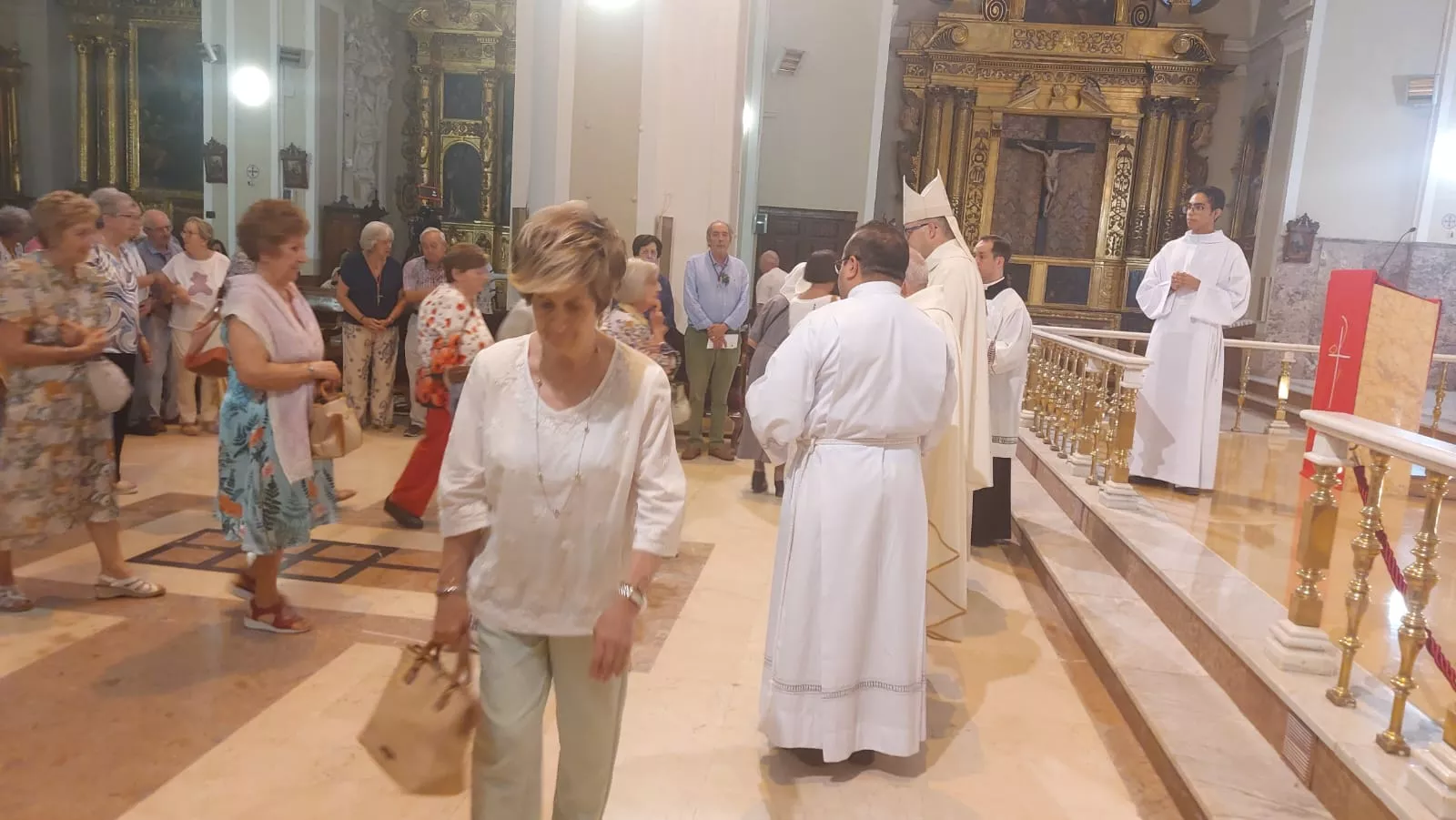 Monseñor José Antonio Satué en el Triduo en la Basílica de San Lorenzo