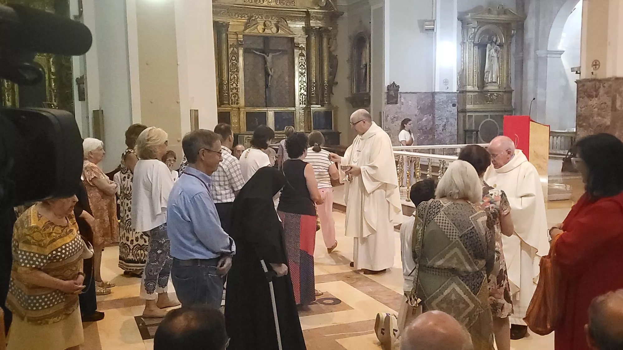 Monseñor José Antonio Satué en el Triduo en la Basílica de San Lorenzo