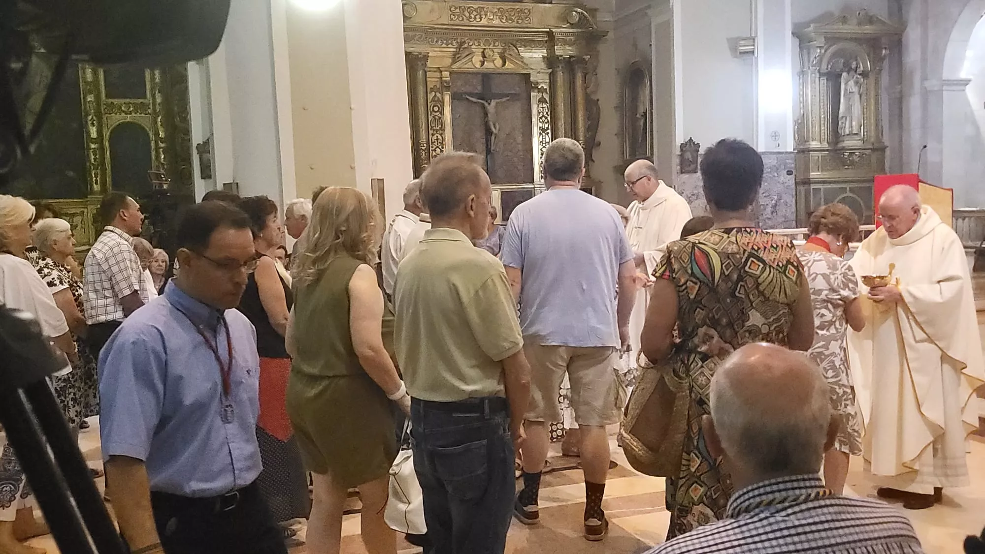 Monseñor José Antonio Satué en el Triduo en la Basílica de San Lorenzo
