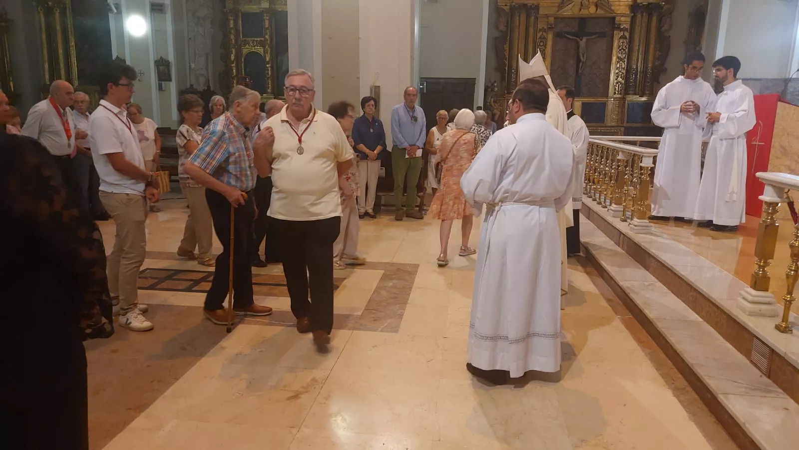 Monseñor José Antonio Satué en el Triduo en la Basílica de San Lorenzo