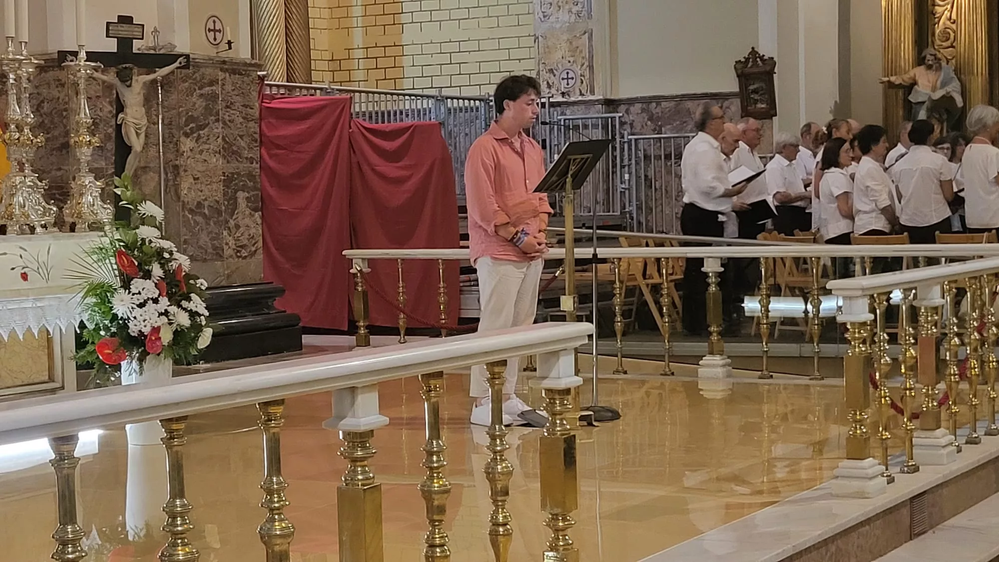 Monseñor José Antonio Satué en el Triduo en la Basílica de San Lorenzo