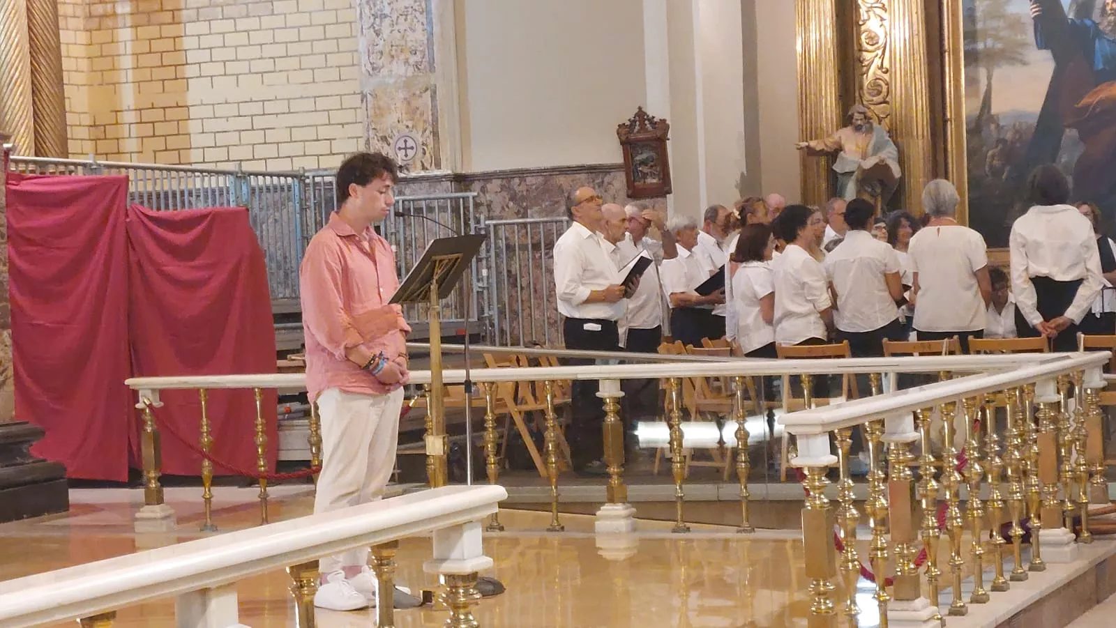 Monseñor José Antonio Satué en el Triduo en la Basílica de San Lorenzo