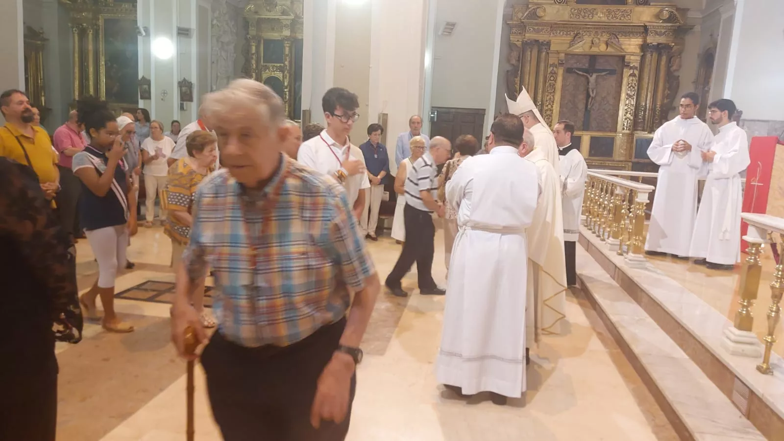 Monseñor José Antonio Satué en el Triduo en la Basílica de San Lorenzo