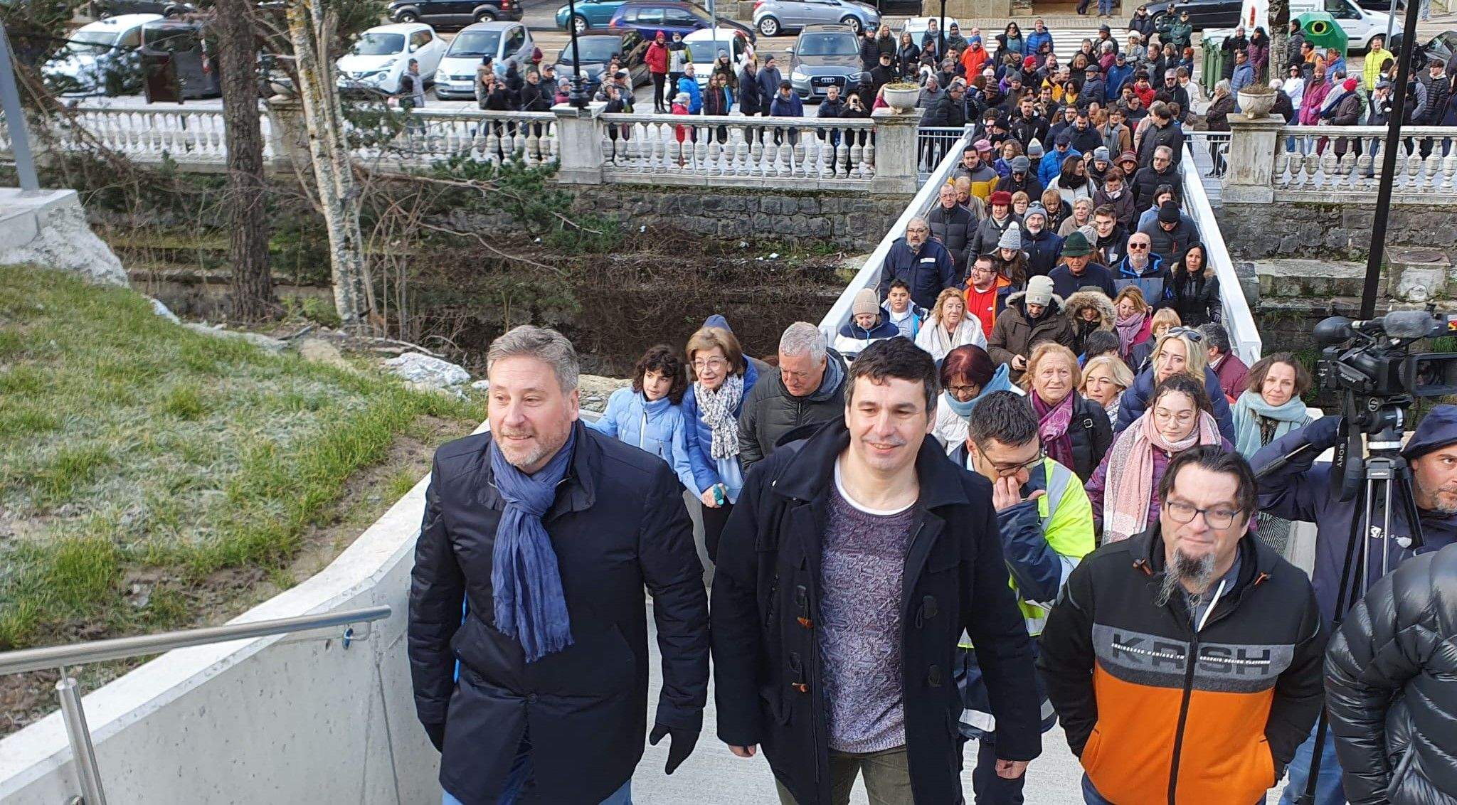 Inauguración de la Explanada de los Arañones de Canfranc.