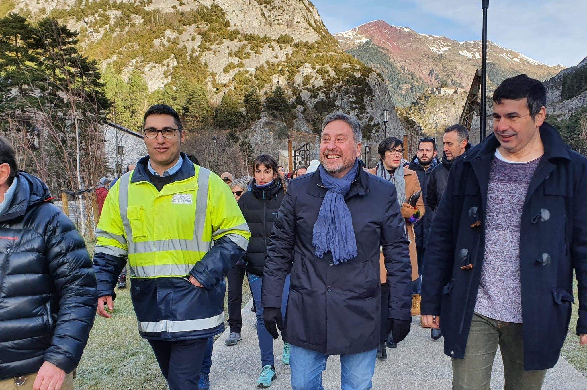 Inauguración de la Explanada de los Arañones de Canfranc.