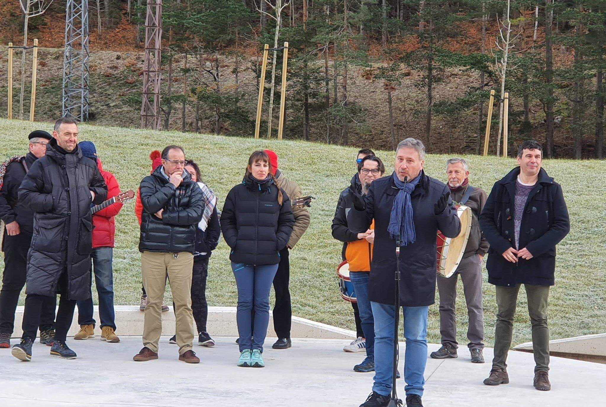 Inauguración de la Explanada de los Arañones de Canfranc.
