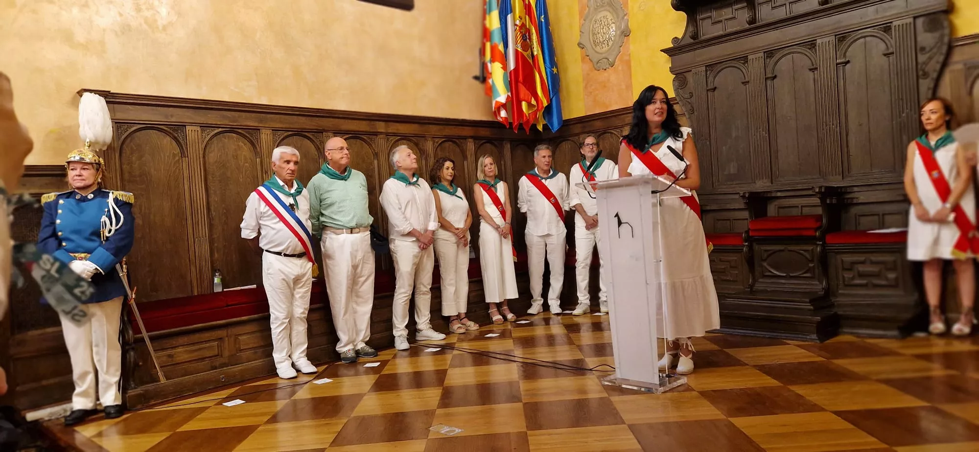 Lorena Orduna en su intervención en el acto de hermanamiento
