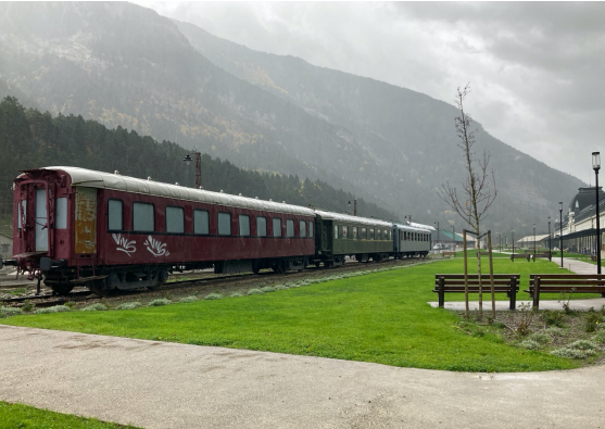 Inauguración de la Explanada de los Arañones de Canfranc.