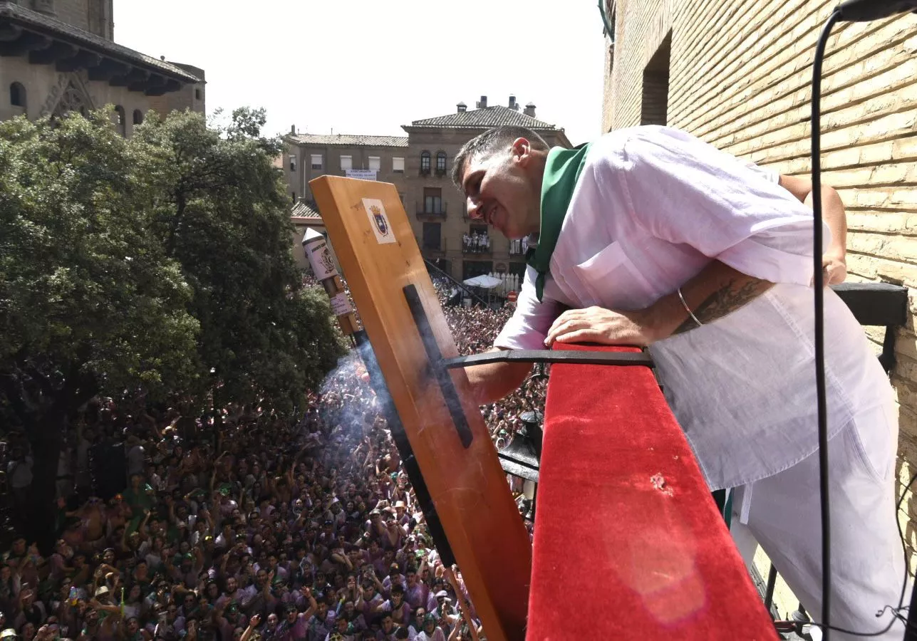 Cohete anunciador de las fiestas de San Lorenzo en Huesca