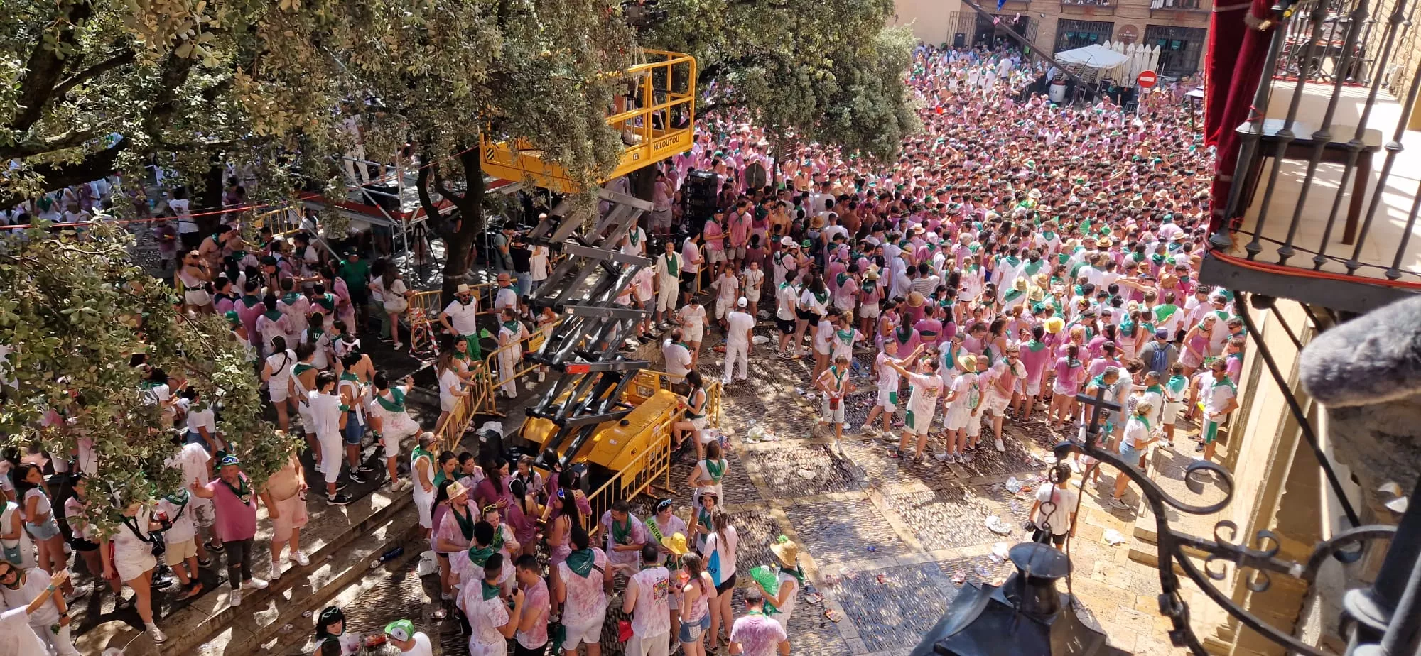 Cohete anunciador de las fiestas de San Lorenzo en Huesca