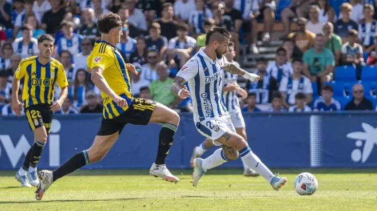 Un momento del partido entre el Leganés y el Real Oviedo. Foto: CD Leganés