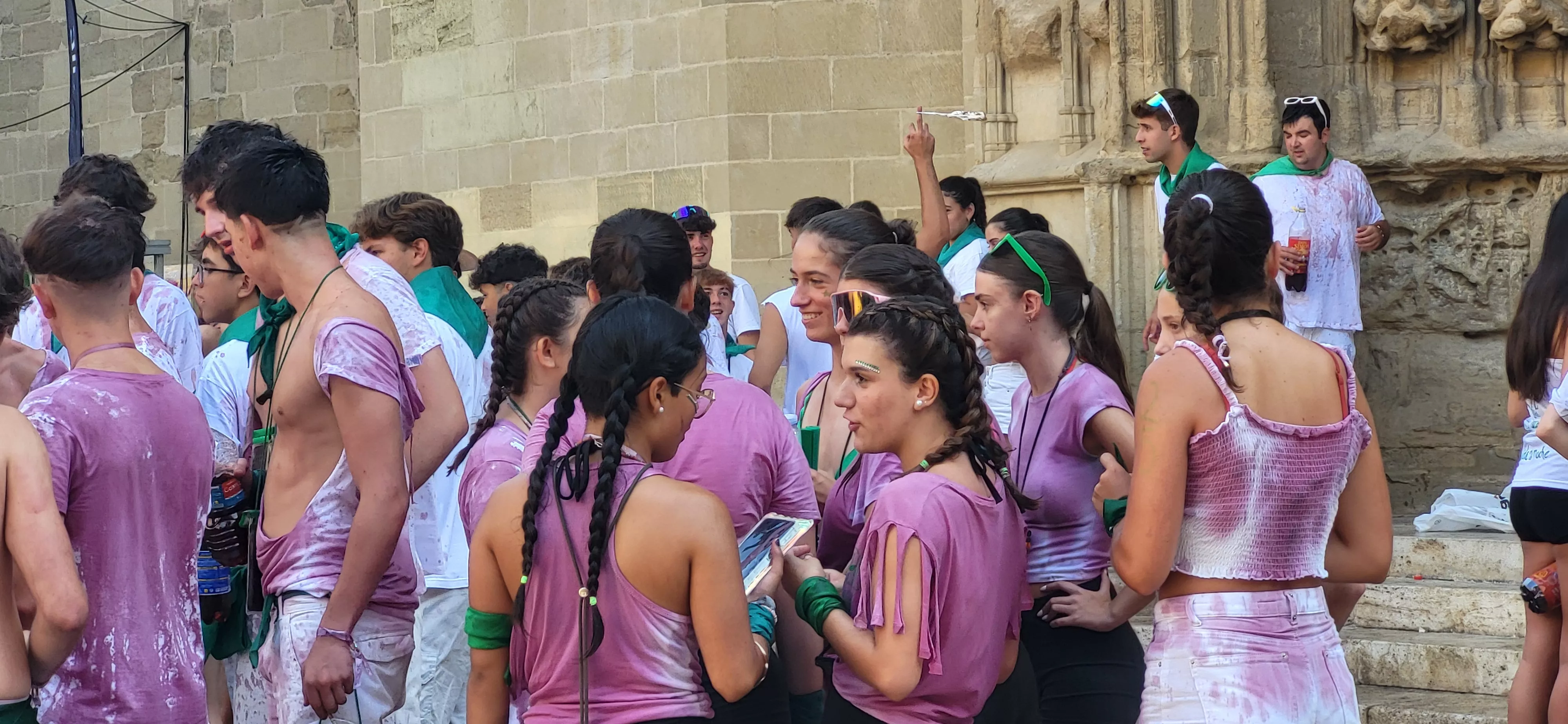 Cohete anunciador de las fiestas de San Lorenzo en Huesca. Foto Mercedes Manterola