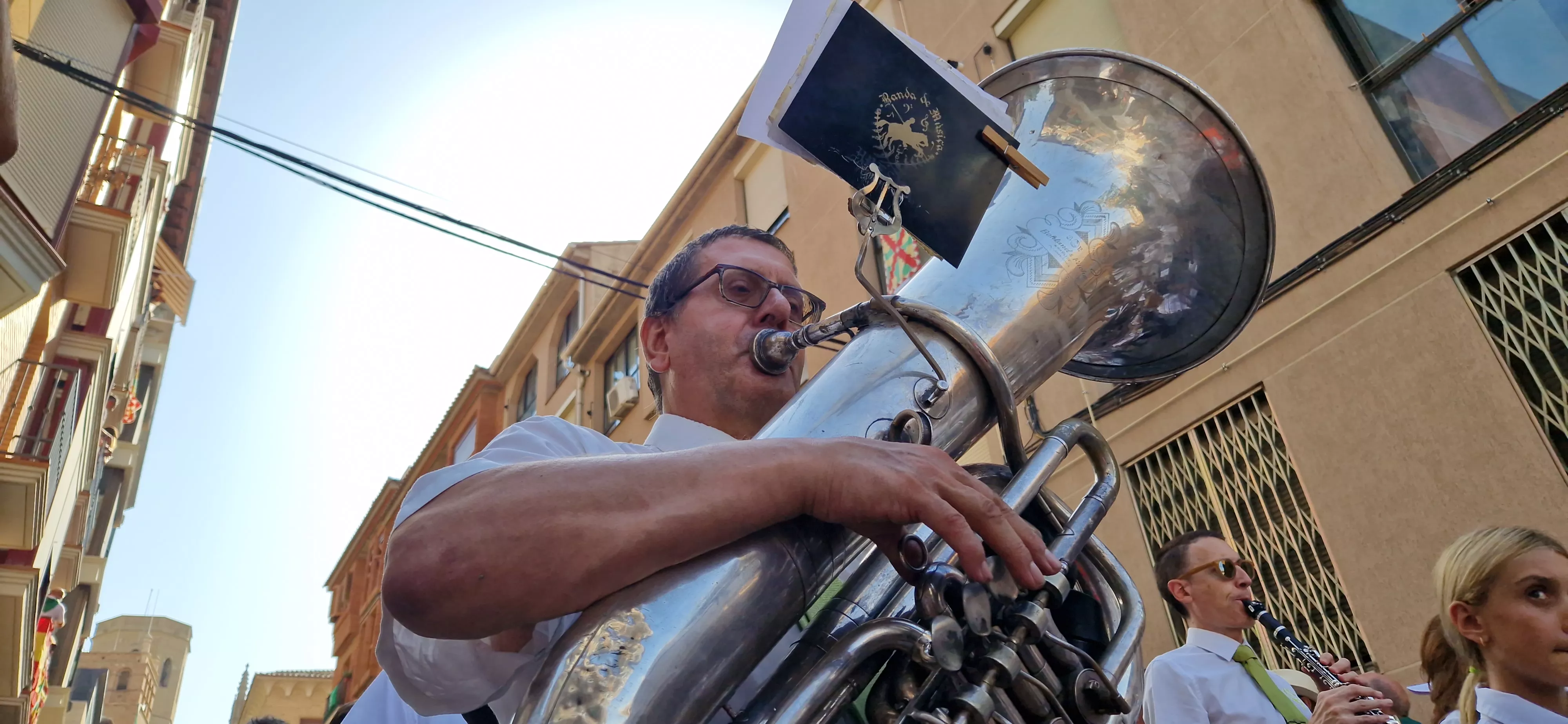 Banda de música en la Procesión de San Lorenzo 2025. Foto Myriam Martínez
