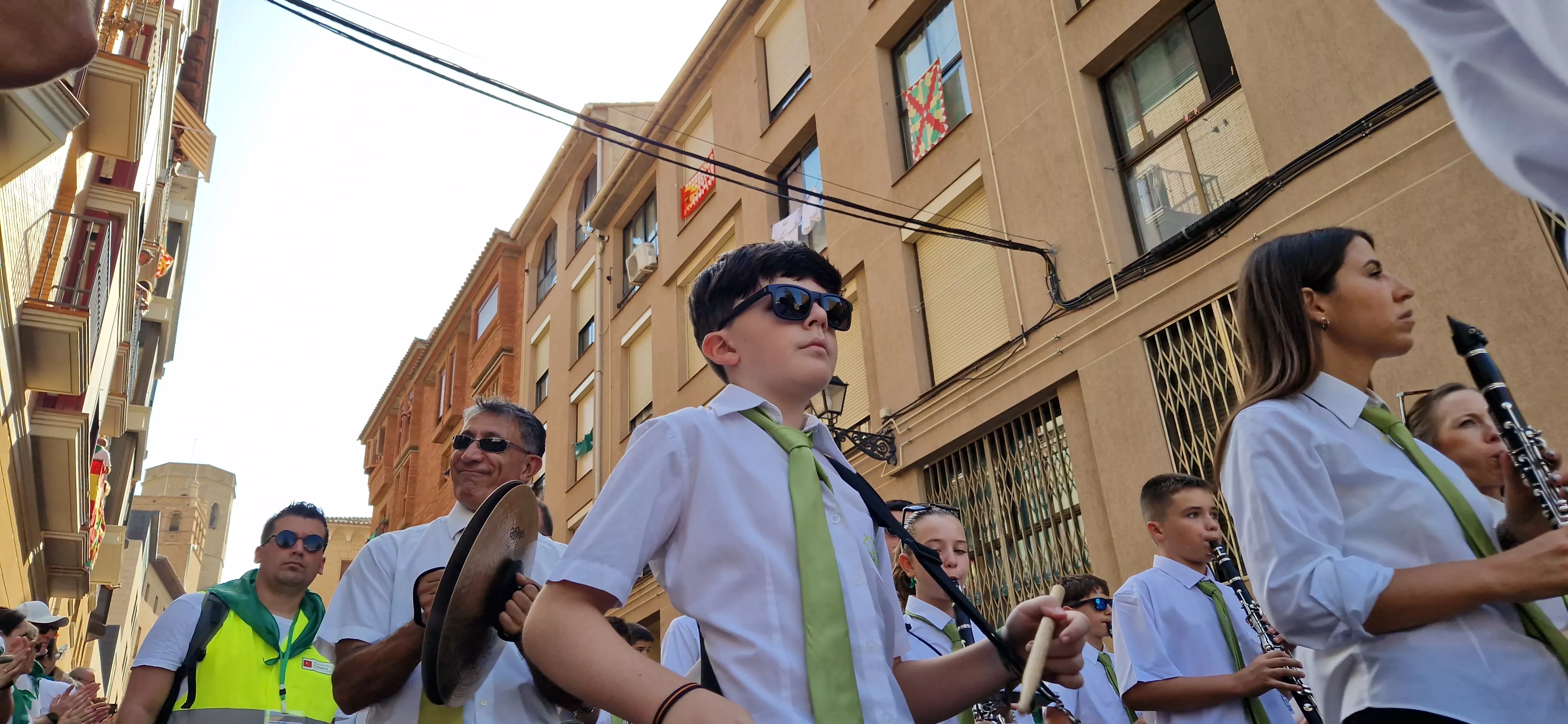 Banda de música en la Procesión de San Lorenzo 2025. Foto Myriam Martínez