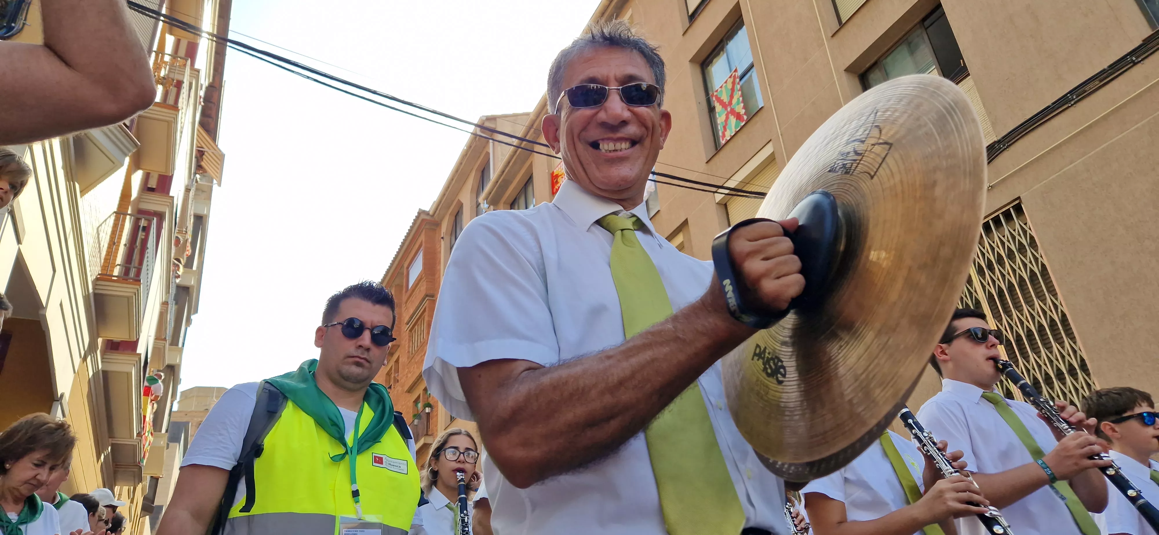 Banda de música en la Procesión de San Lorenzo 2025. Foto Myriam Martínez