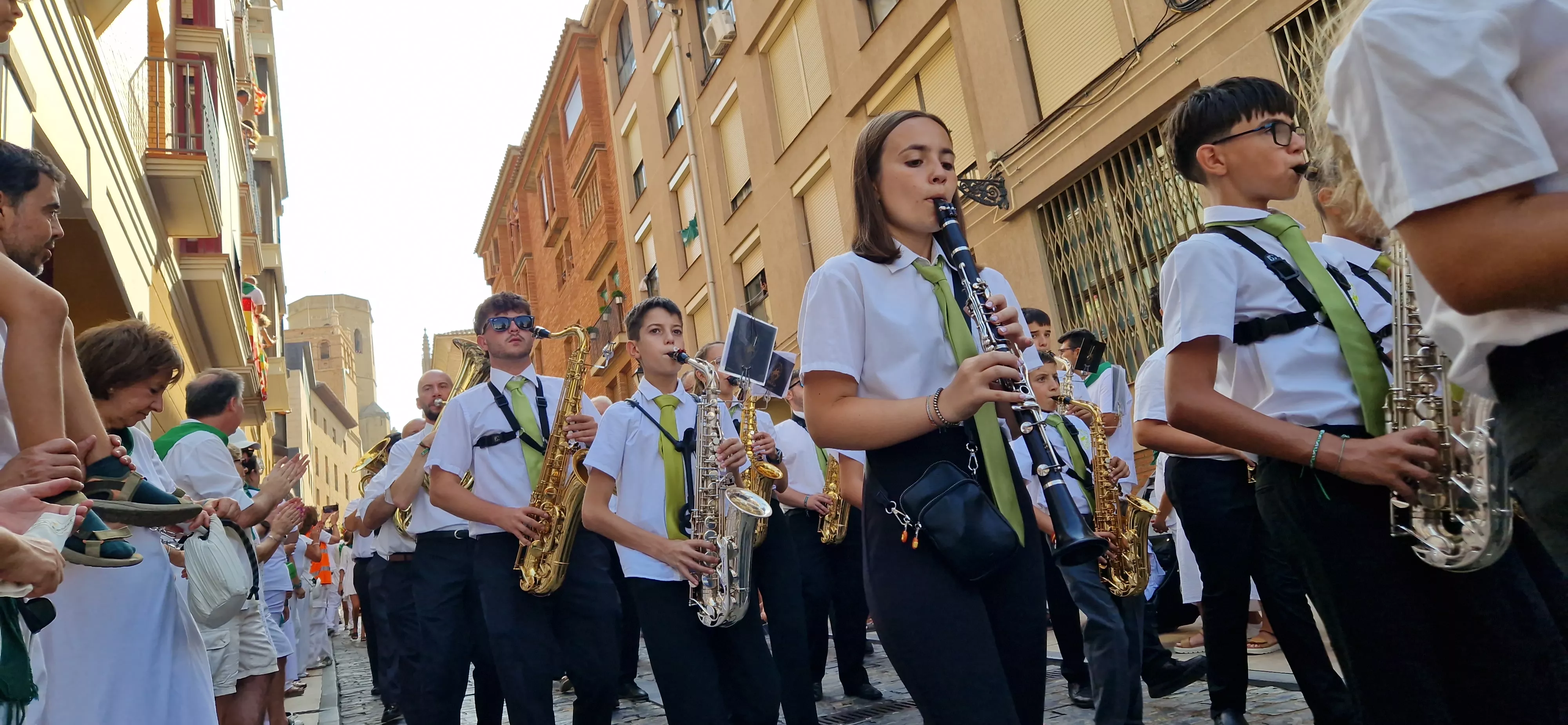 Banda de música en la Procesión de San Lorenzo 2025. Foto Myriam Martínez