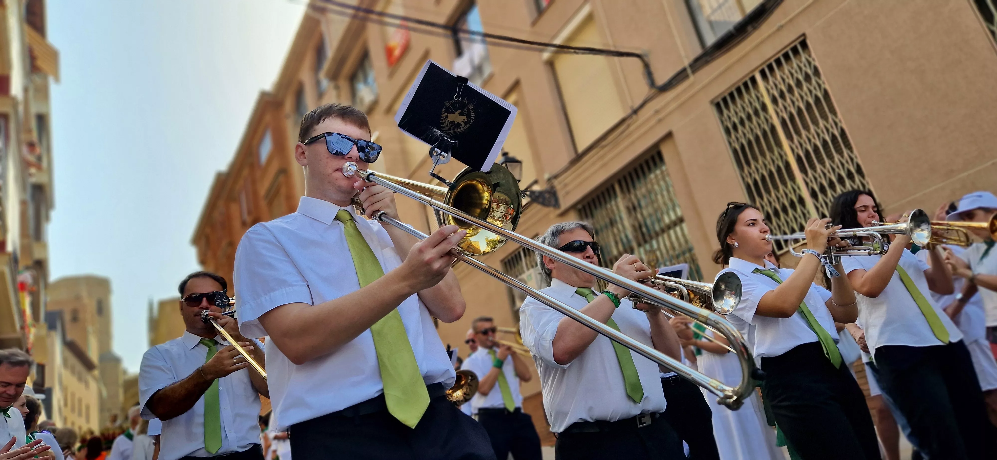 Banda de música en la Procesión de San Lorenzo 2025. Foto Myriam Martínez