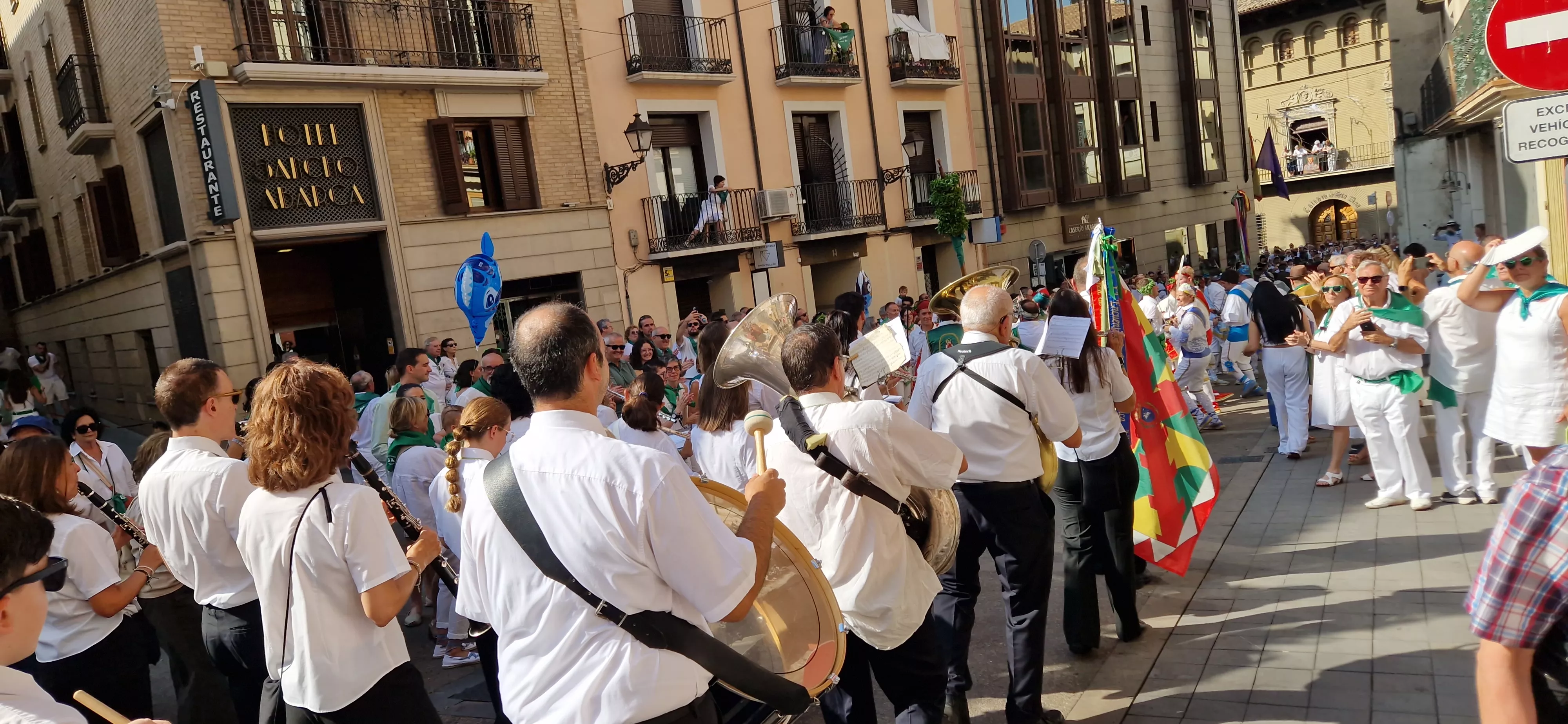 Banda de música en la Procesión de San Lorenzo 2025. Foto Myriam Martínez