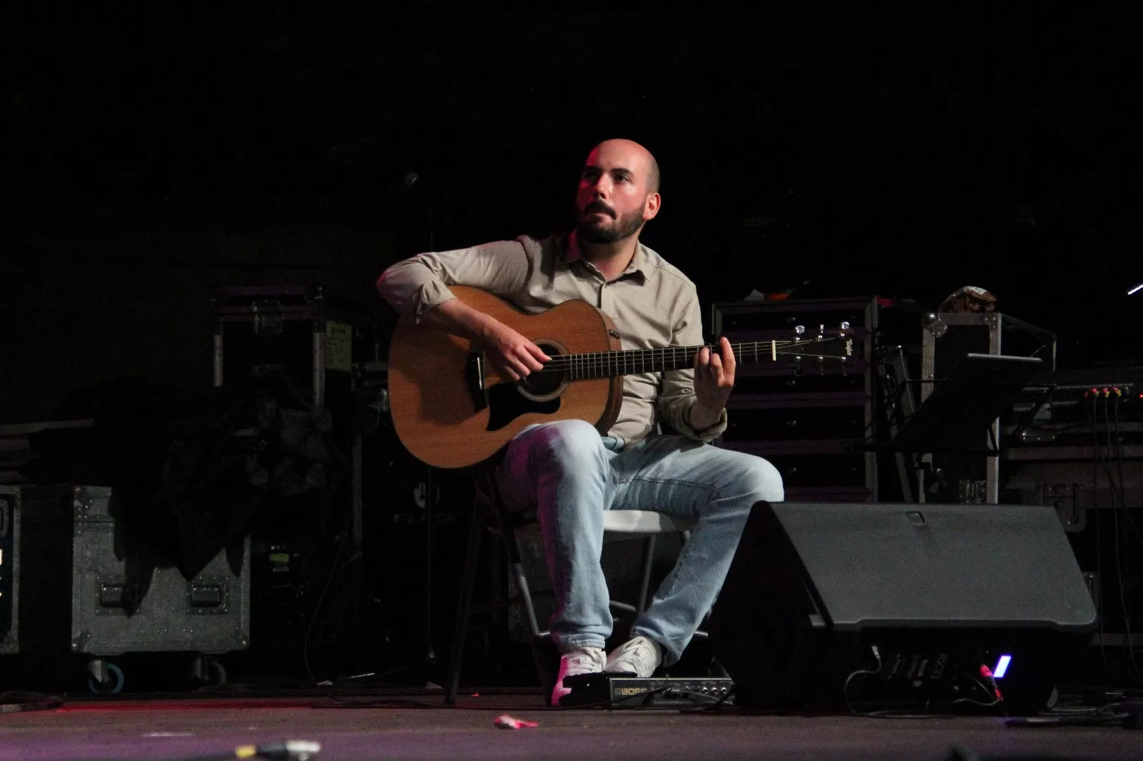 Daniel Pereira Cristo, en el  Festival iberi@huesca.folk. Foto Carlos Neofato