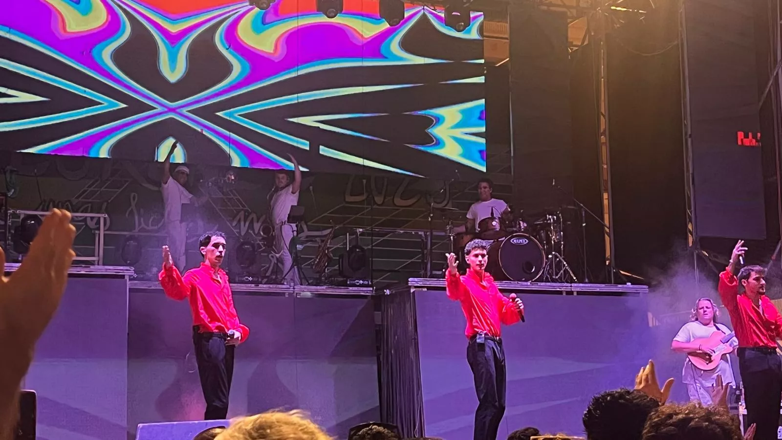 Actuación de la orquesta Nueva Alaska en las fiestas de San Lorenzo.