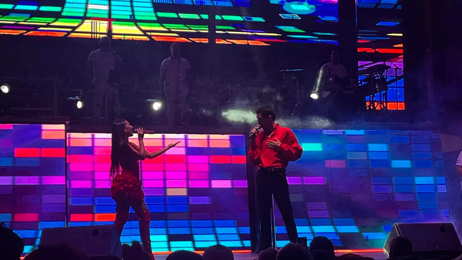 Actuación de la orquesta Nueva Alaska en las fiestas de San Lorenzo.