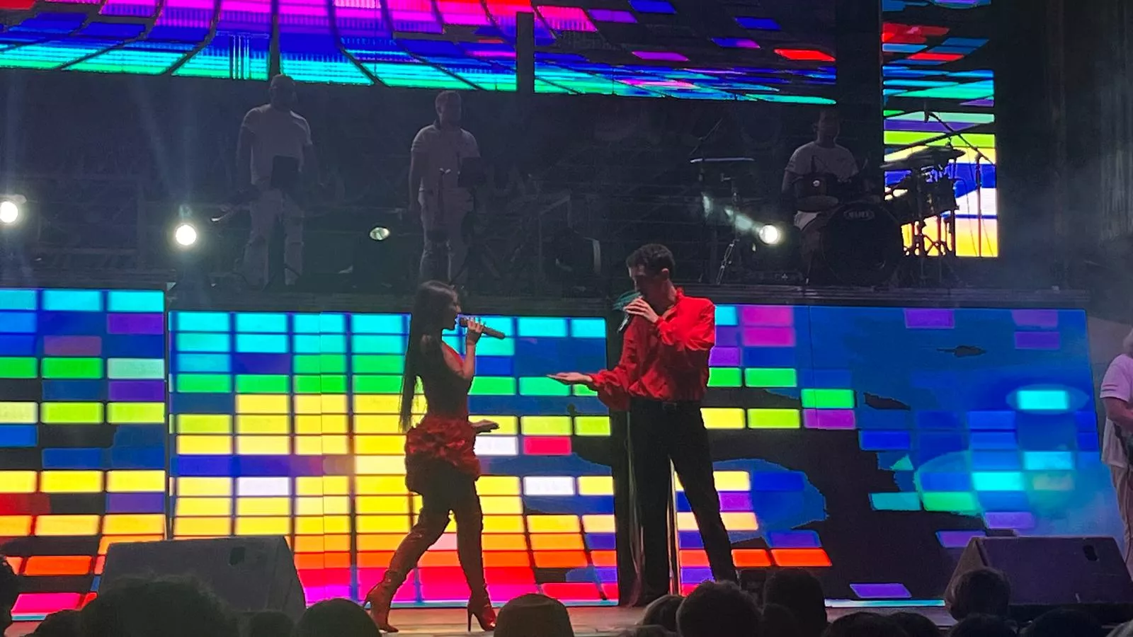 Actuación de la orquesta Nueva Alaska en las fiestas de San Lorenzo.