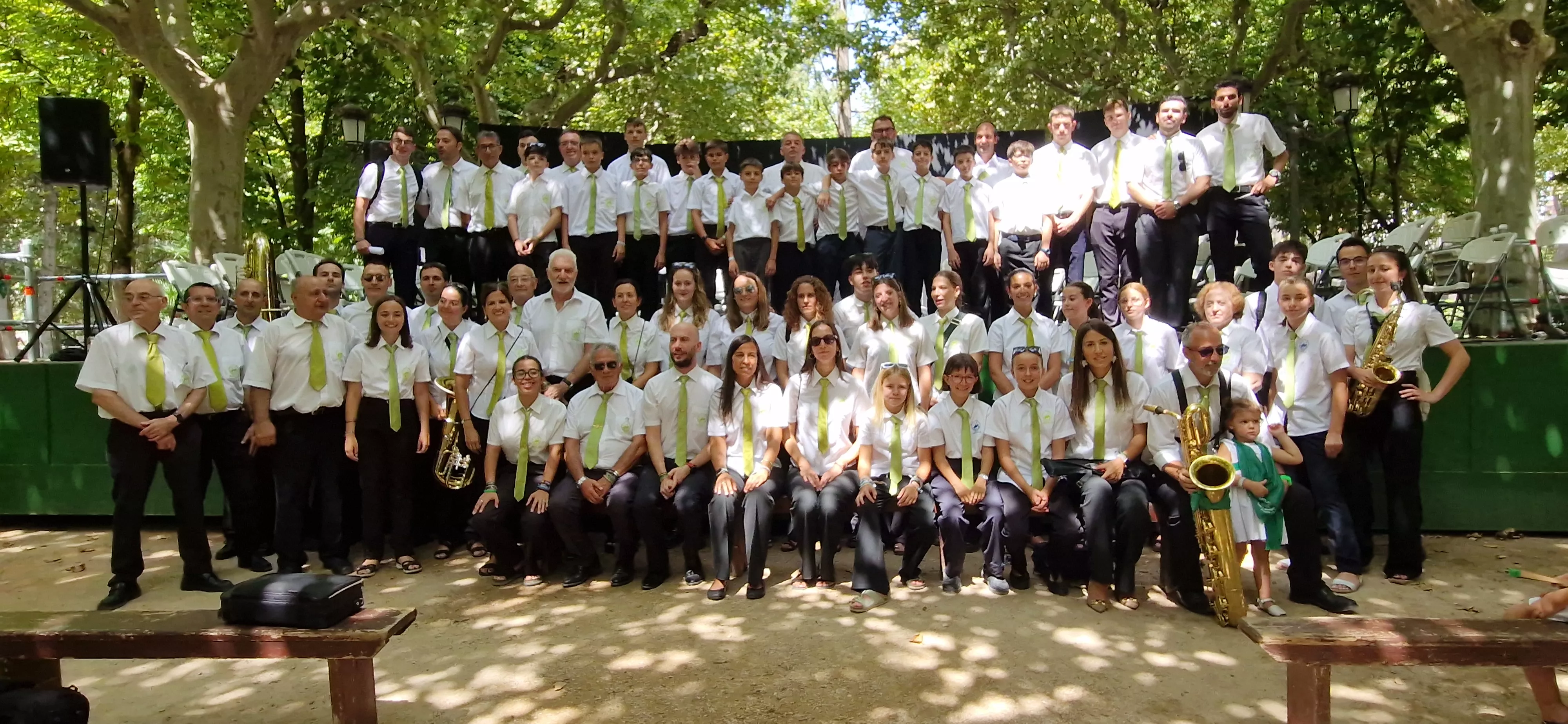 Banda de Música de Huesca, 40 aniversario, en las fiestas de San Lorenzo. Foto Myriam Martínez