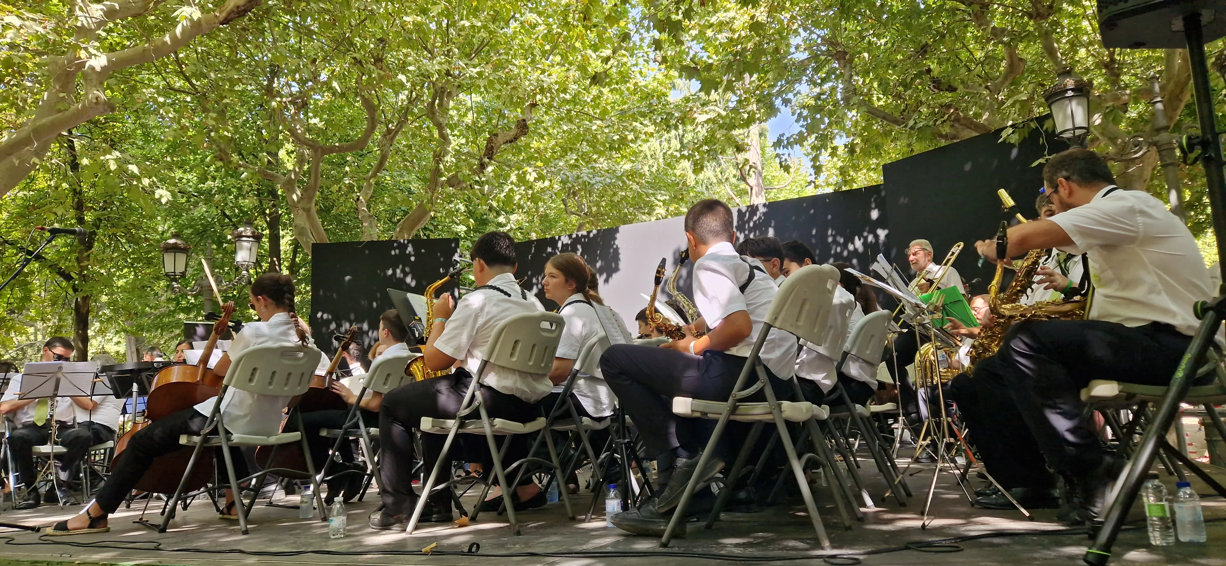 Banda de Música de Huesca, 40 aniversario, en las fiestas de San Lorenzo. Foto Myriam Martínez