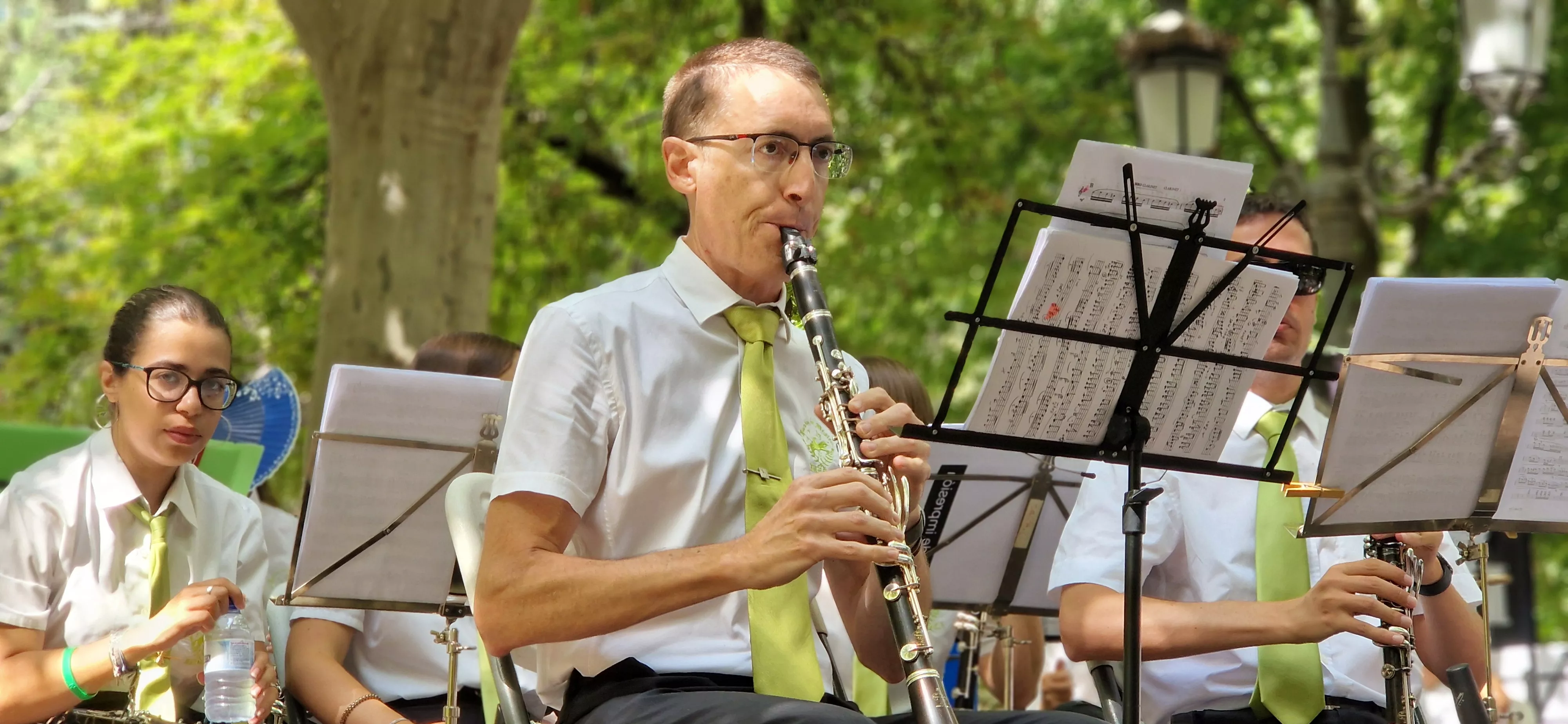 Banda de Música de Huesca, 40 aniversario, en las fiestas de San Lorenzo. Foto Myriam Martínez