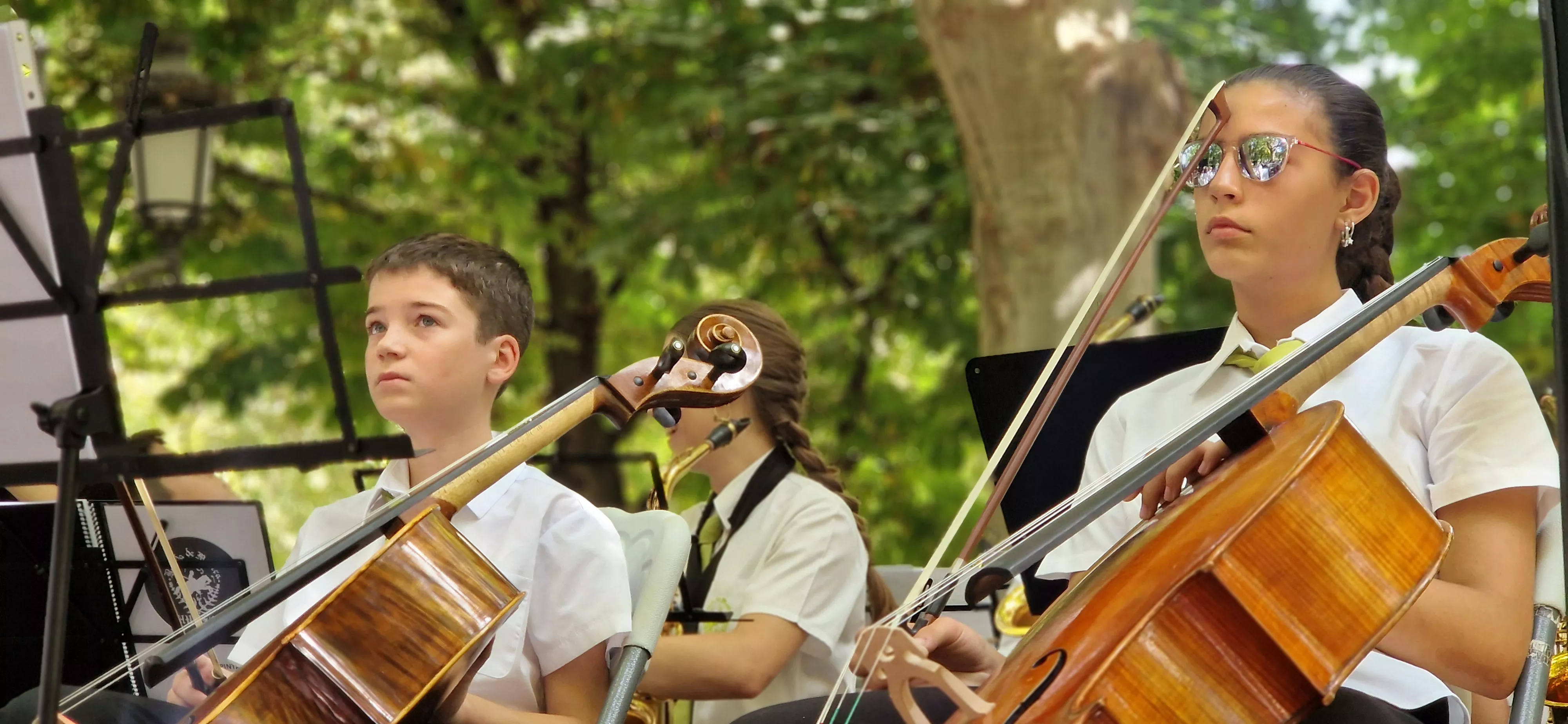 Banda de Música de Huesca, 40 aniversario, en las fiestas de San Lorenzo. Foto Myriam Martínez