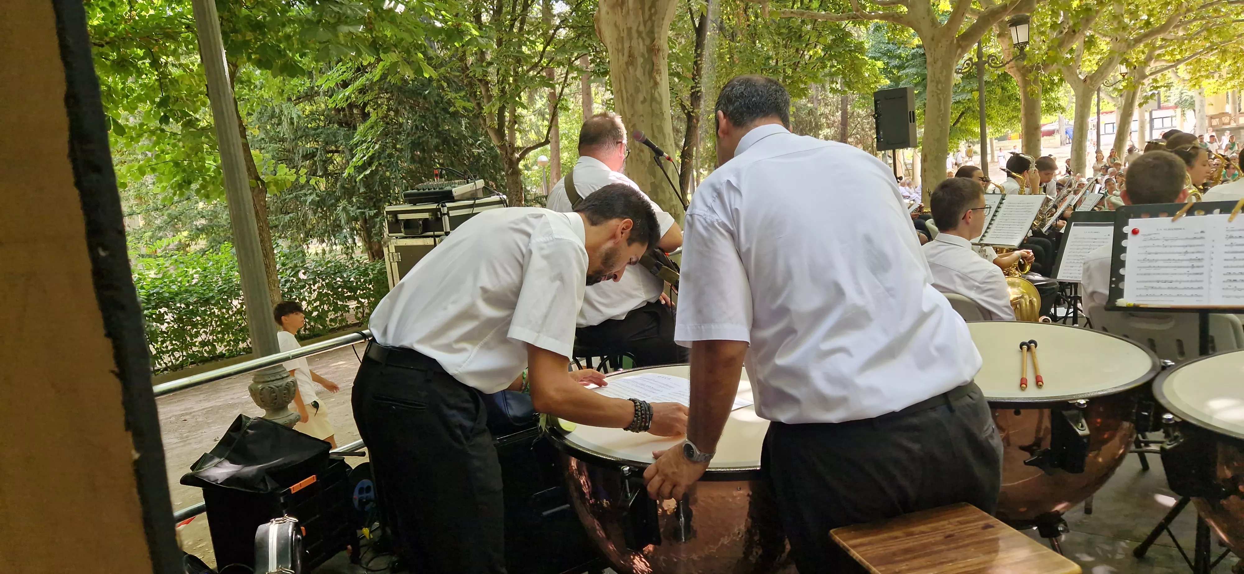 Banda de Música de Huesca, 40 aniversario, en las fiestas de San Lorenzo. Foto Myriam Martínez