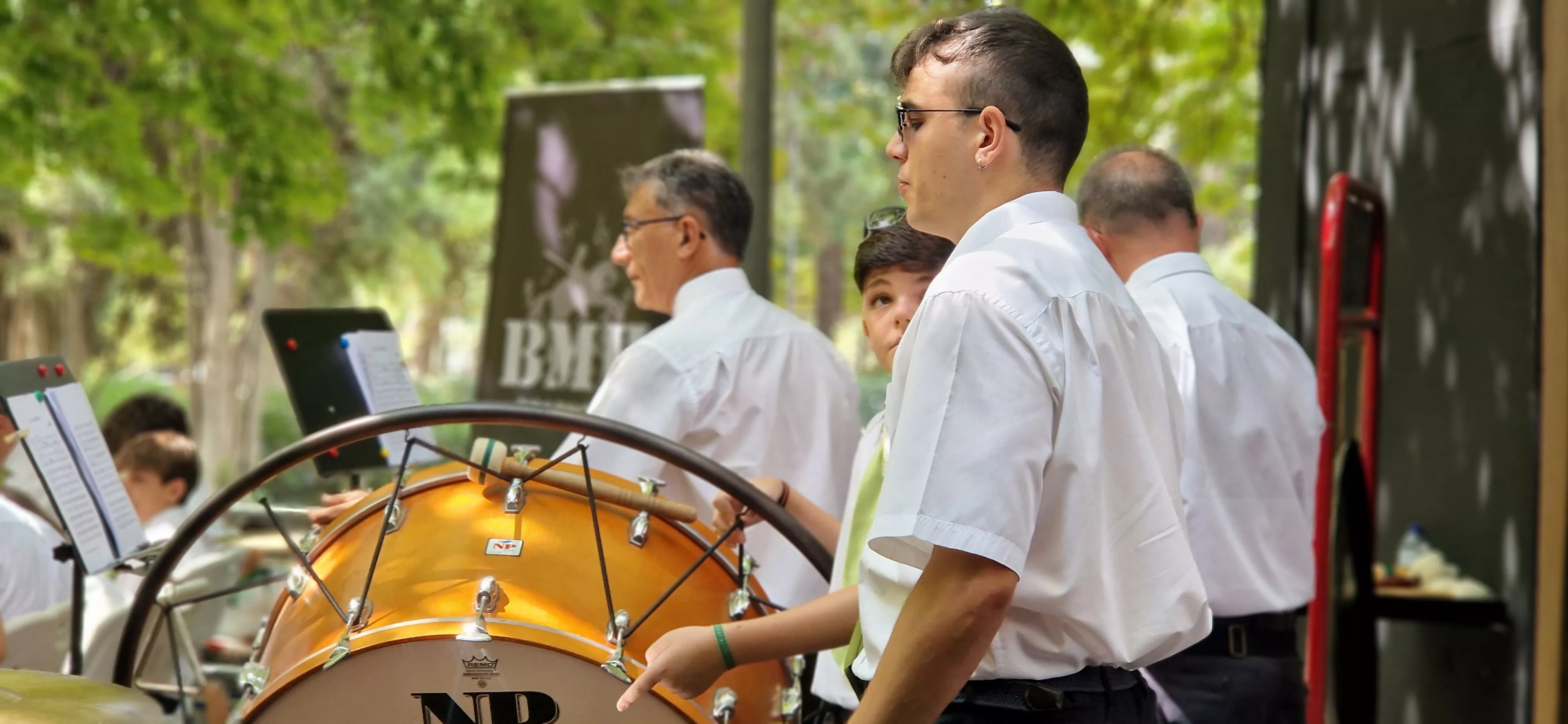 Actuación de la Banda de Música de Huesca en su 40 aniversario en las fiestas de San Lorenzo 2025. Foto Myriam Martínez