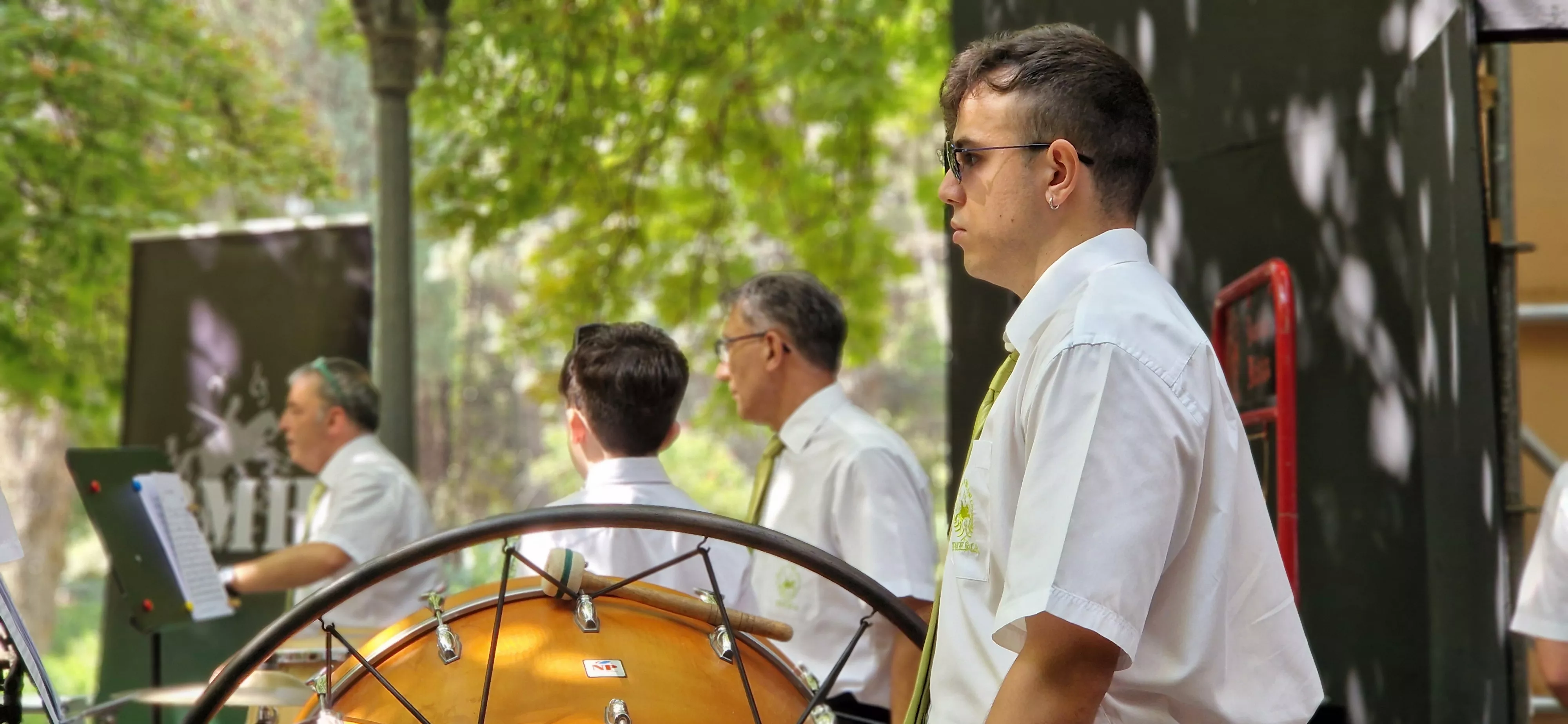 Actuación de la Banda de Música de Huesca en su 40 aniversario en las fiestas de San Lorenzo 2025. Foto Myriam Martínez