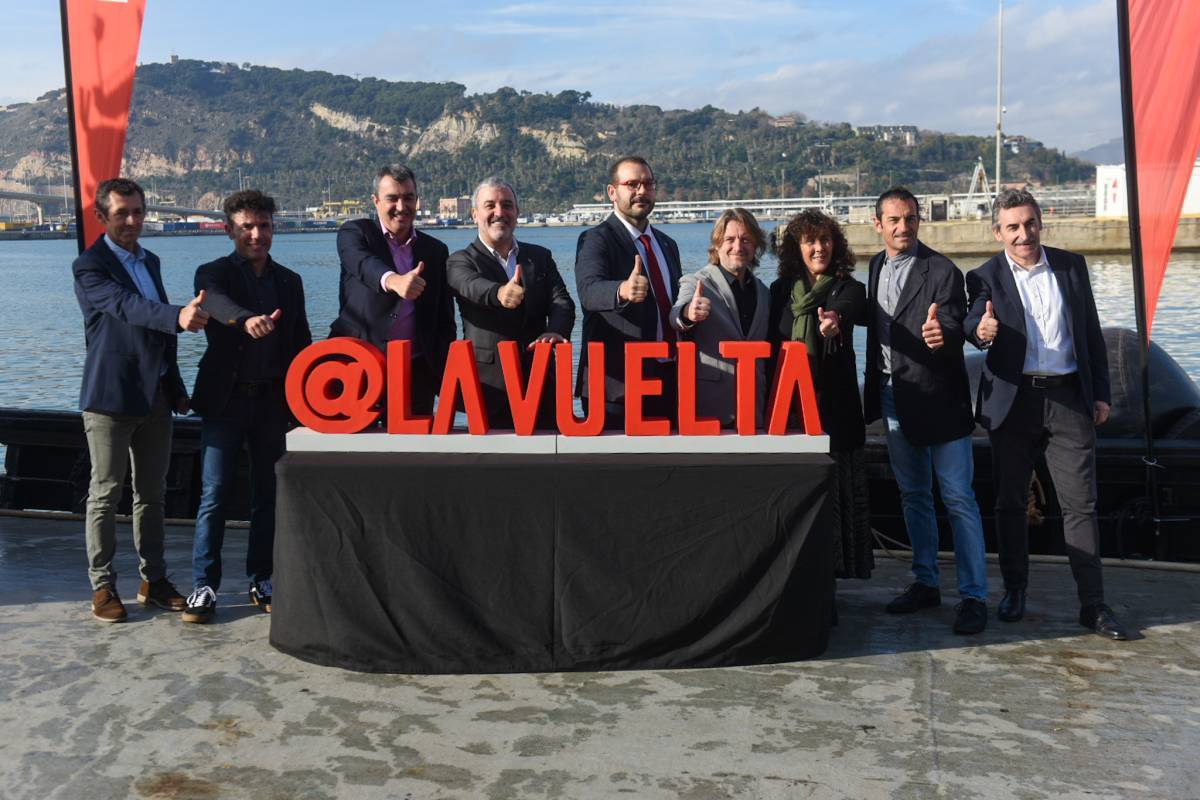 Imagen de la presentación que hizo Unipublic de las dos etapas iniciales de la Vuelta en Barcelona.