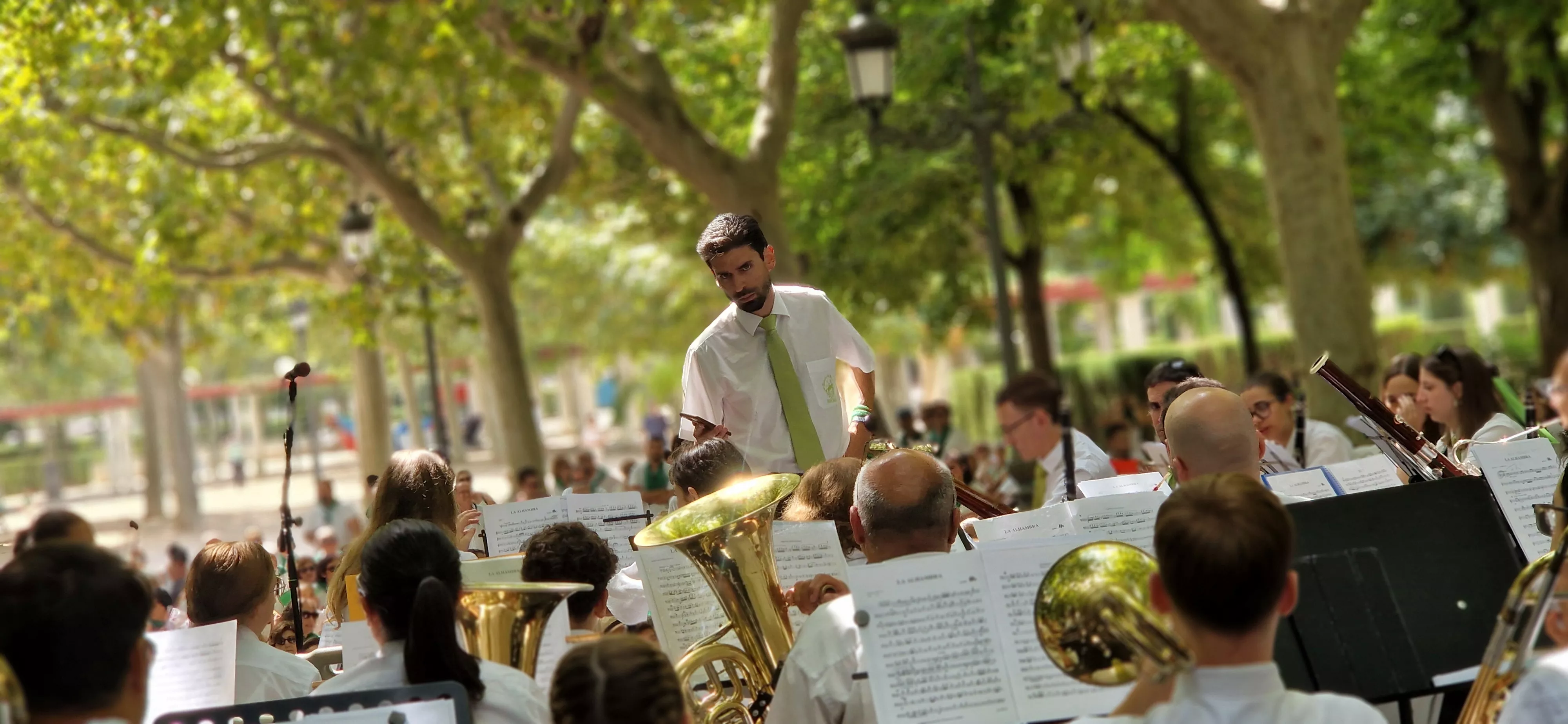 Actuación de la Banda de Música de Huesca en su 40 aniversario en las fiestas de San Lorenzo 2025. Foto Myriam Martínez