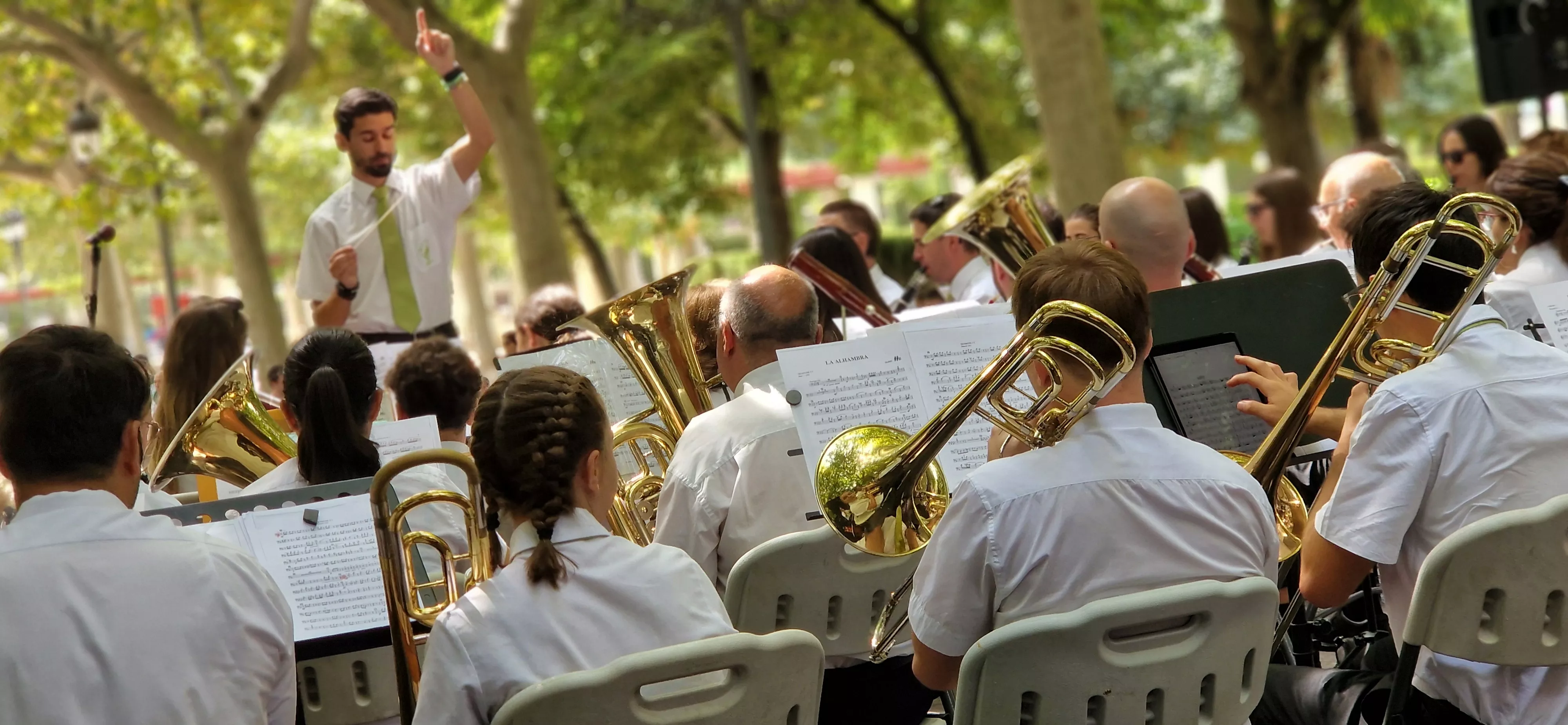 Actuación de la Banda de Música de Huesca en su 40 aniversario en las fiestas de San Lorenzo 2025. Foto Myriam Martínez