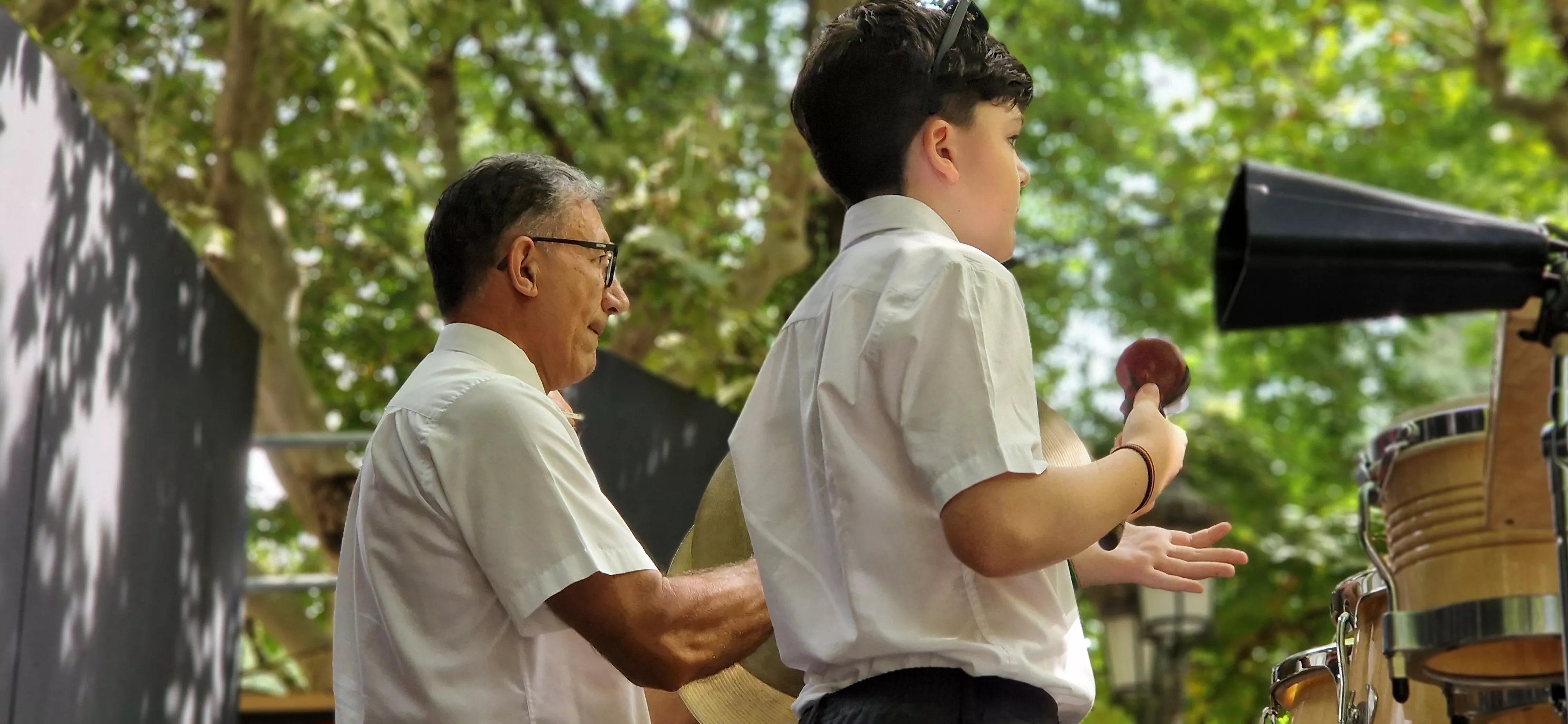 Actuación de la Banda de Música de Huesca en su 40 aniversario en las fiestas de San Lorenzo 2025. Foto Myriam Martínez