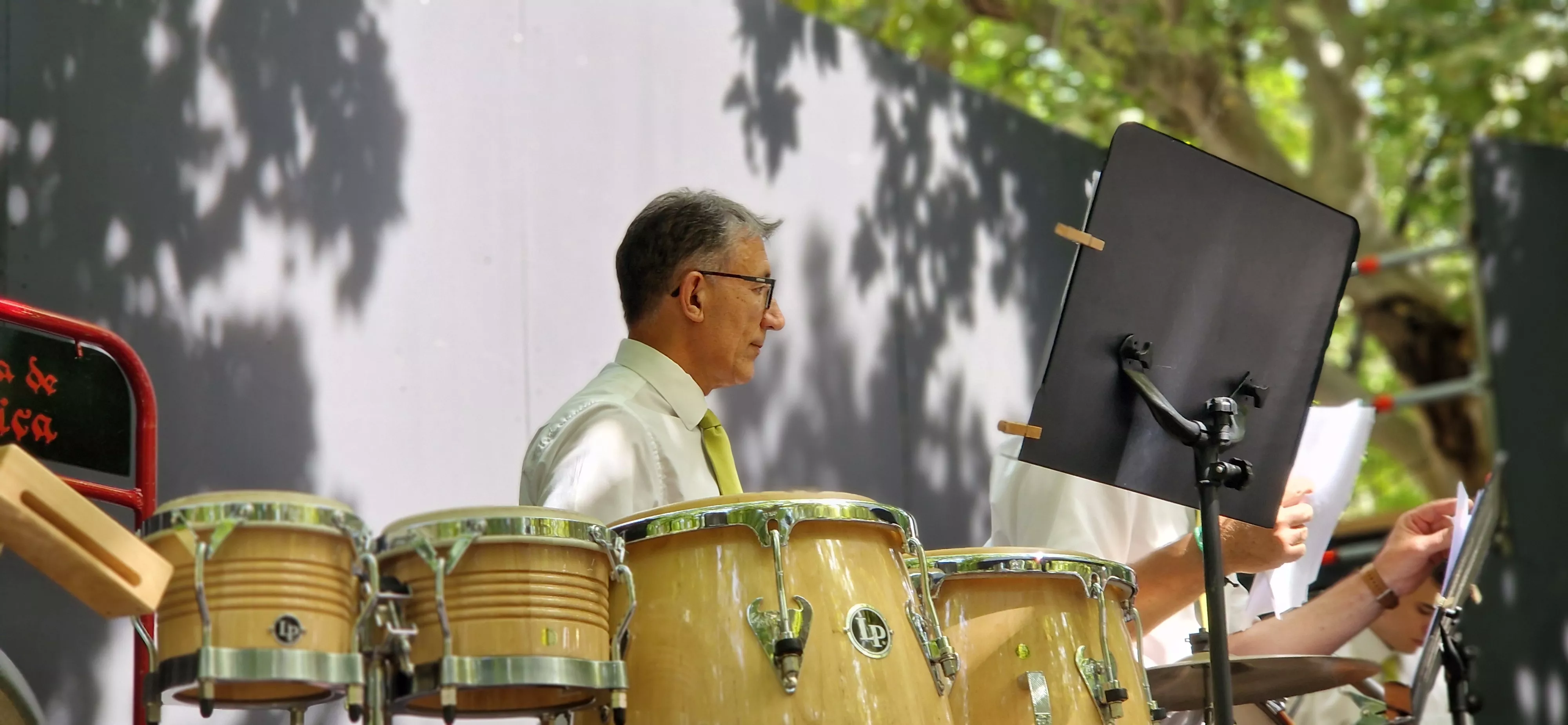 Actuación de la Banda de Música de Huesca en su 40 aniversario en las fiestas de San Lorenzo 2025. Foto Myriam Martínez