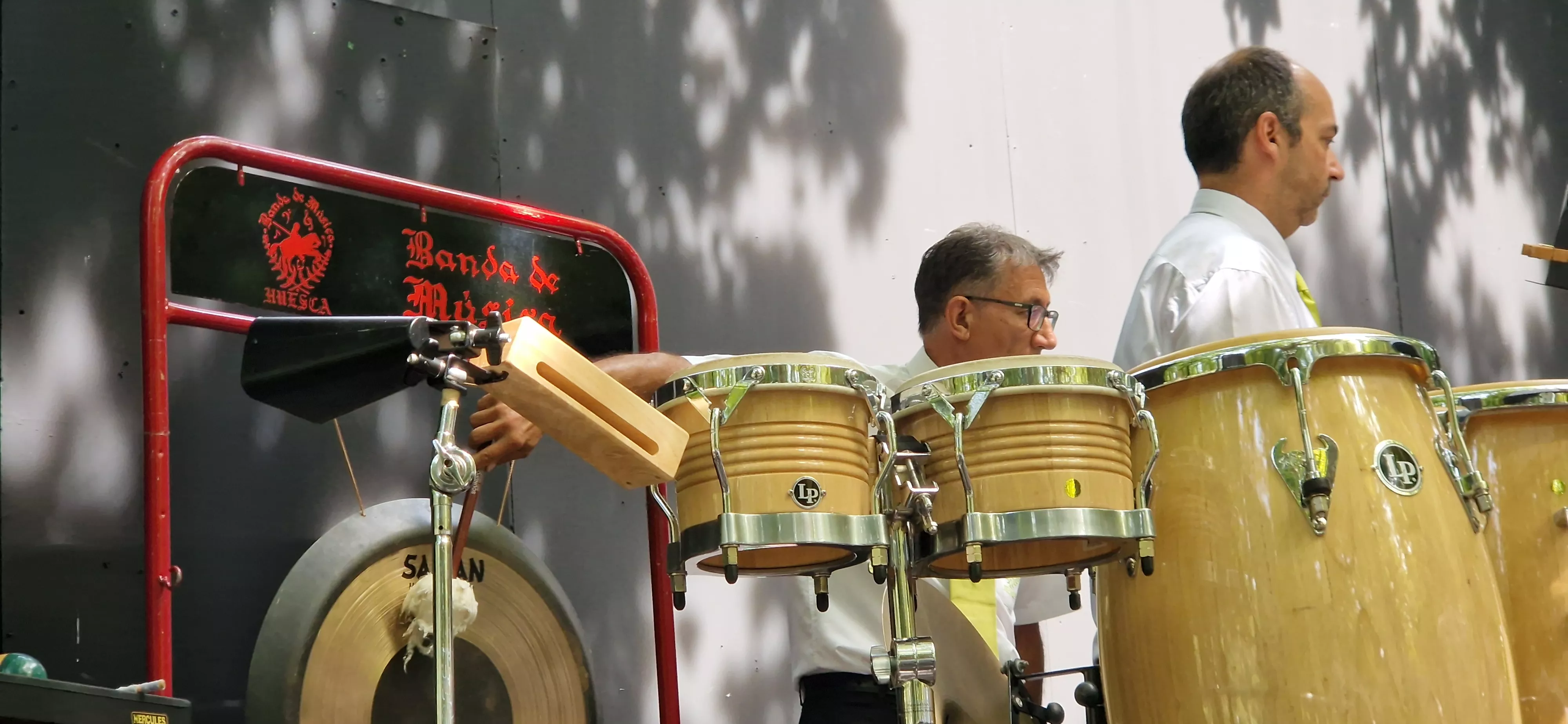 Actuación de la Banda de Música de Huesca en su 40 aniversario en las fiestas de San Lorenzo 2025. Foto Myriam Martínez