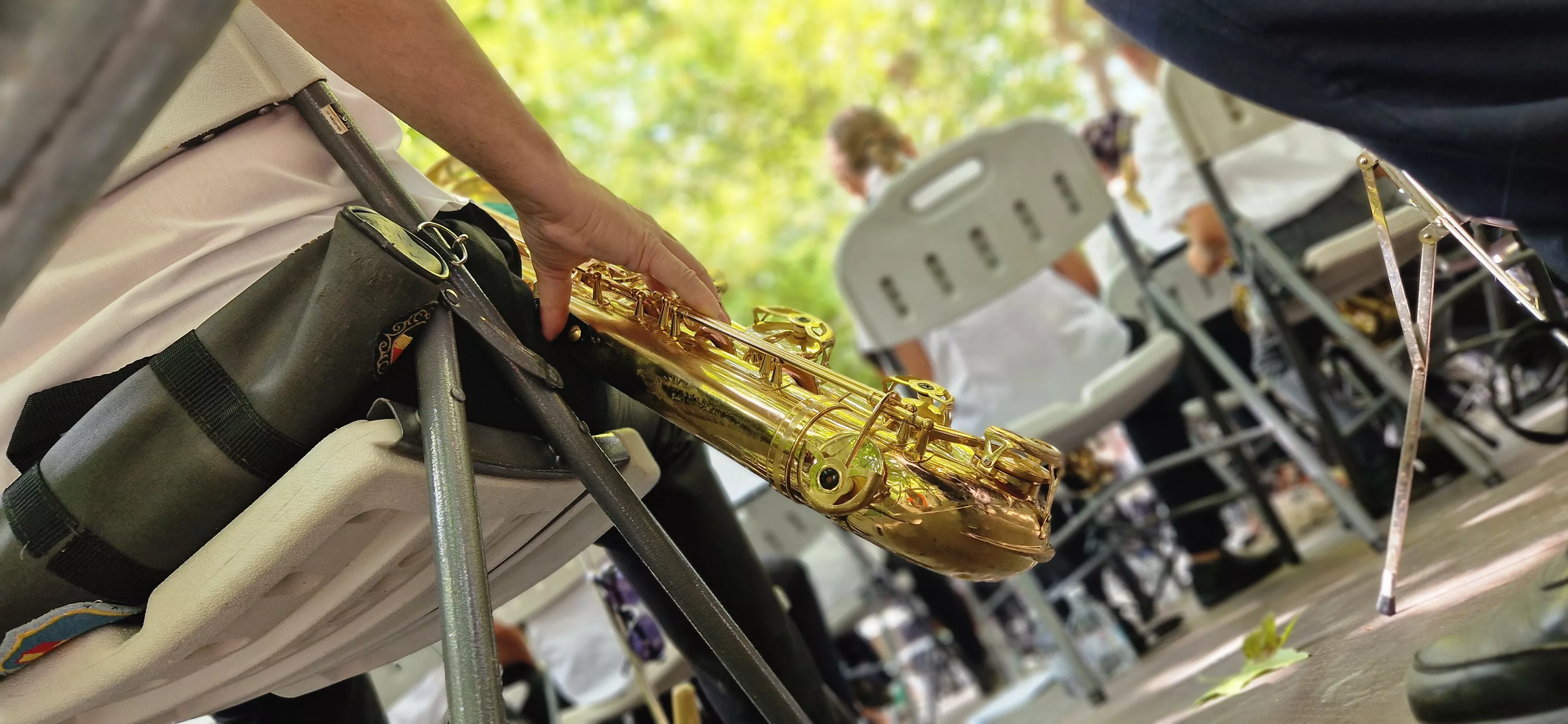 Actuación de la Banda de Música de Huesca en su 40 aniversario en las fiestas de San Lorenzo 2025. Foto Myriam Martínez