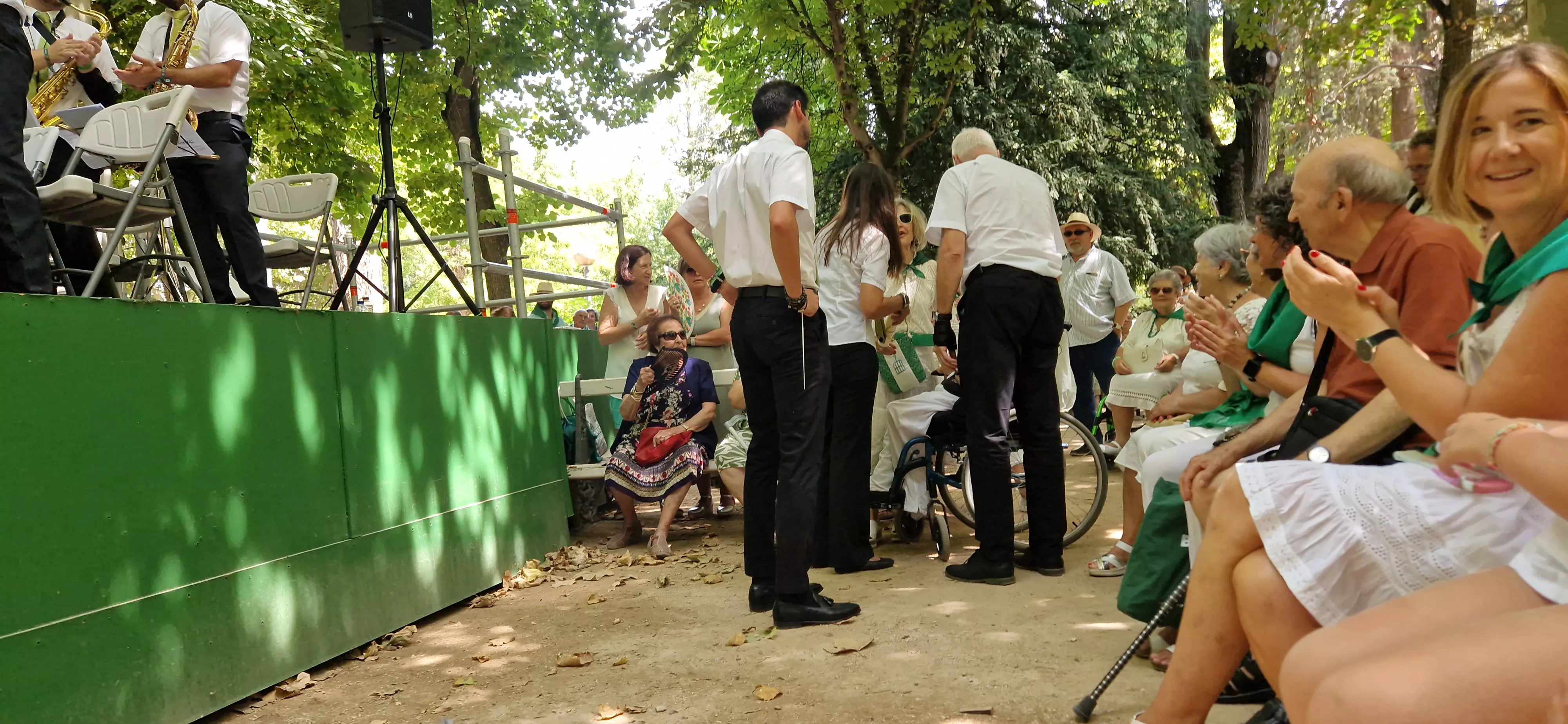 Actuación de la Banda de Música de Huesca en su 40 aniversario en las fiestas de San Lorenzo 2025. Foto Myriam Martínez