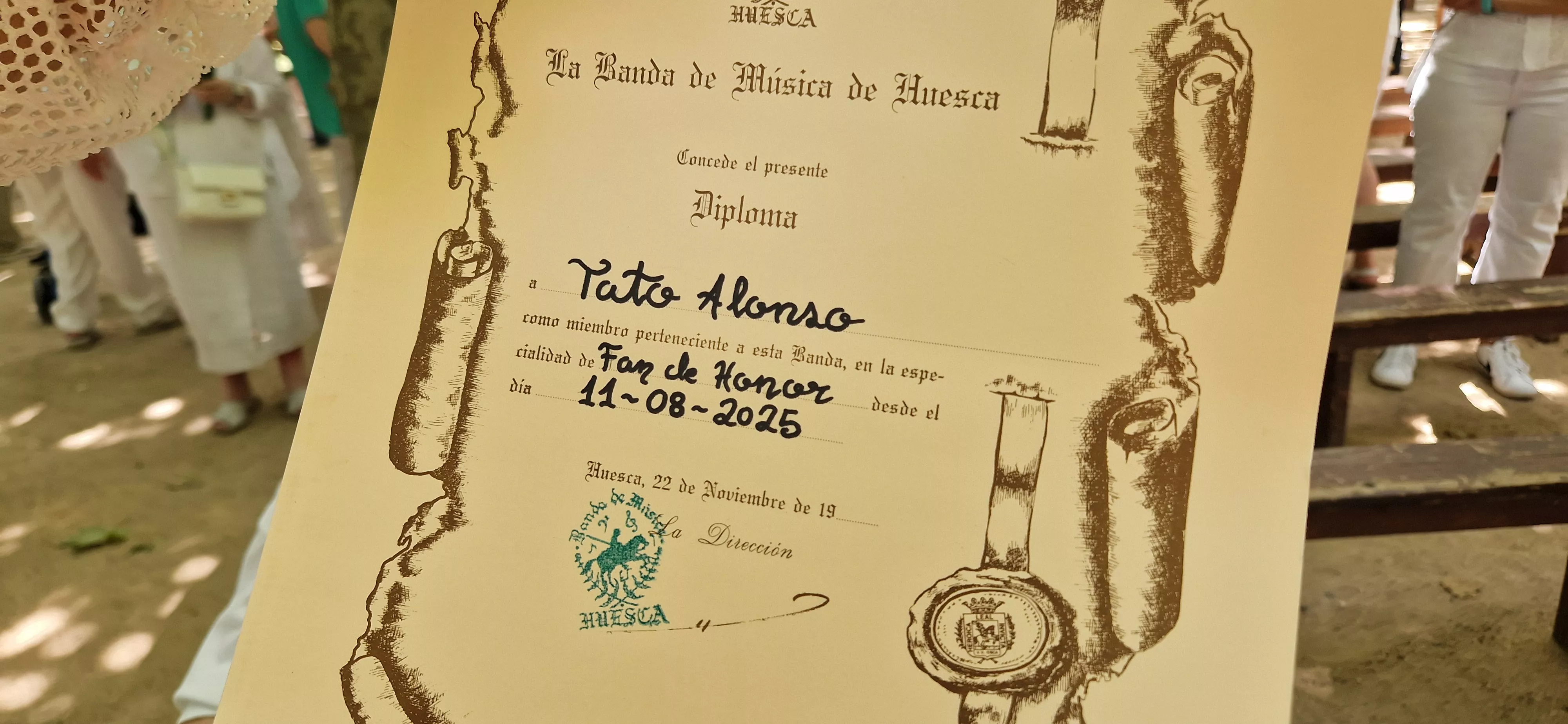 Actuación de la Banda de Música de Huesca en su 40 aniversario en las fiestas de San Lorenzo 2025. Foto Myriam Martínez