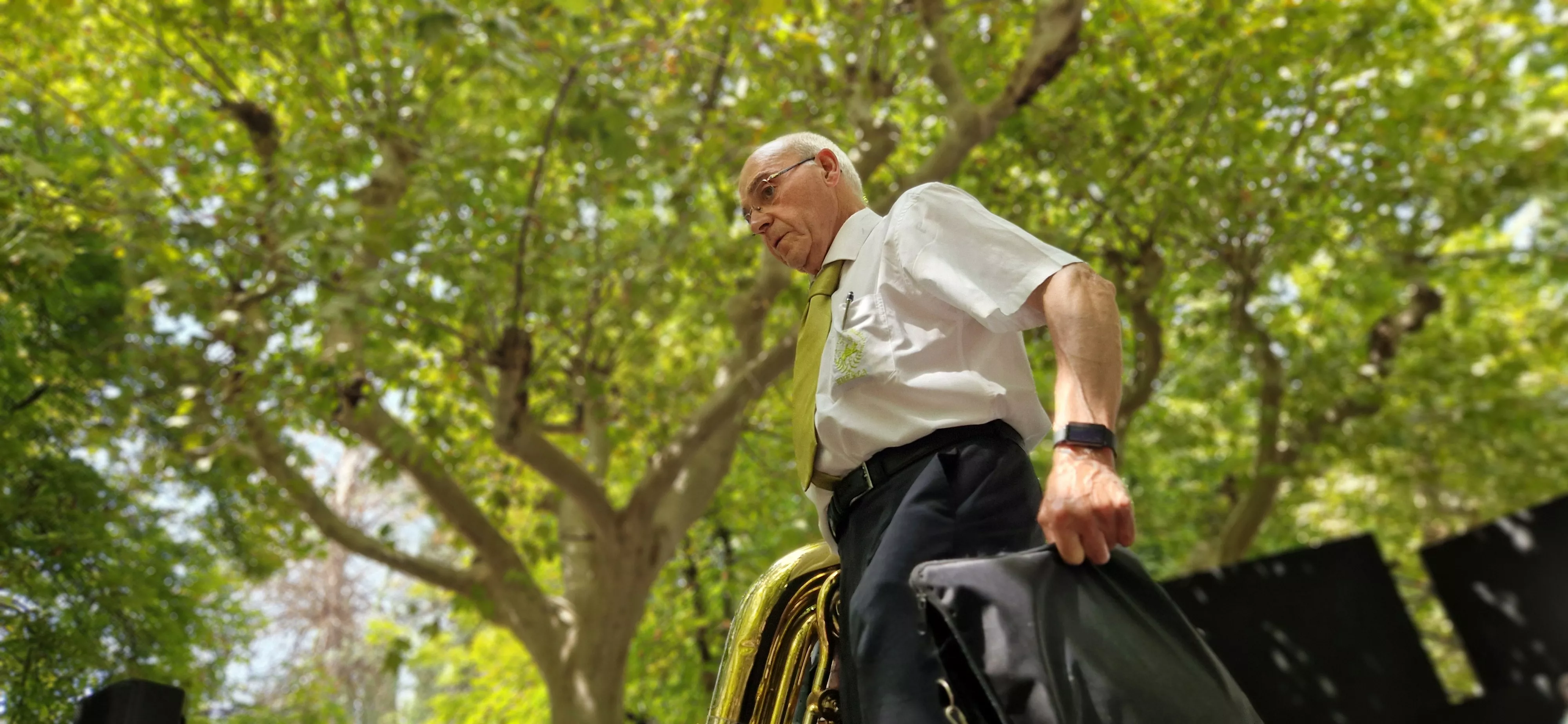 Actuación de la Banda de Música de Huesca en su 40 aniversario en las fiestas de San Lorenzo 2025. Foto Myriam Martínez
